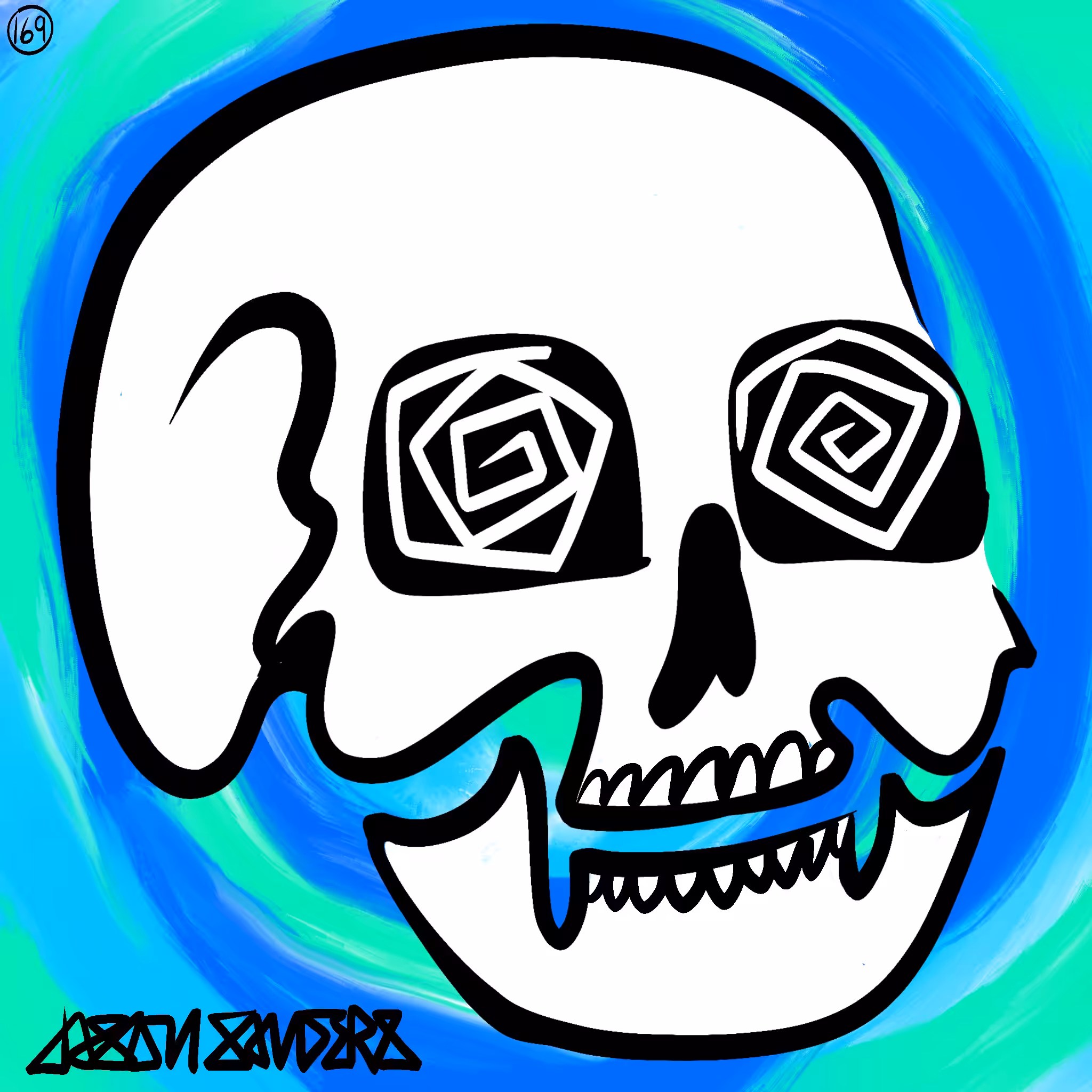 DrainedEye: “Galaktic Phil” (Skull Lines) By DrainedEye | #169