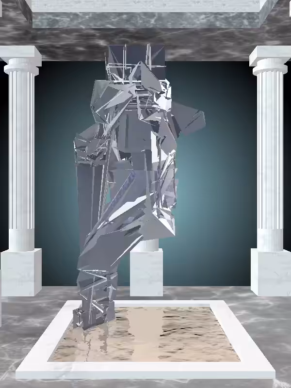 HeavenComputer: The Fragmented Punching Navy Shimmer Man #2416