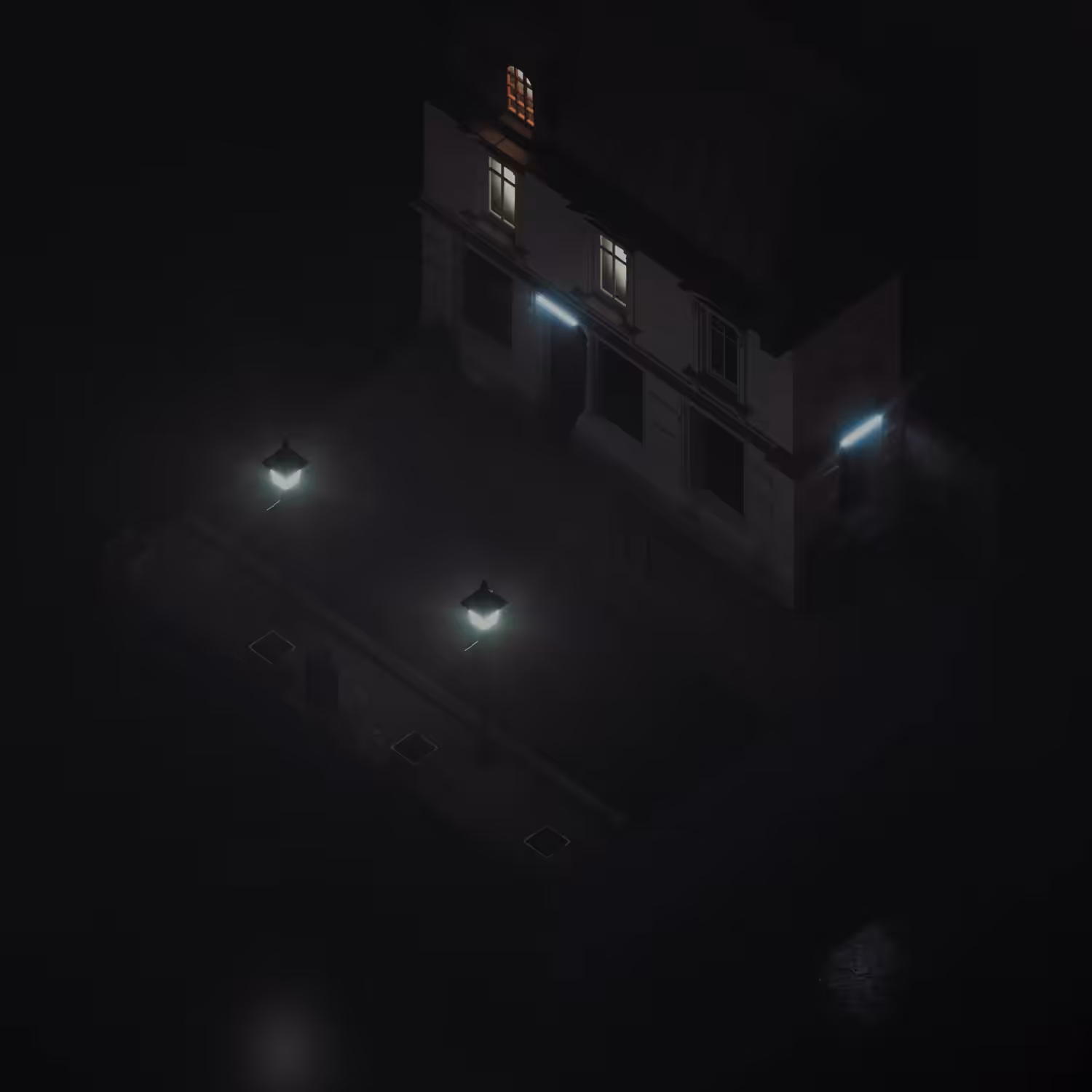 Isometric Series - Rainy Night
