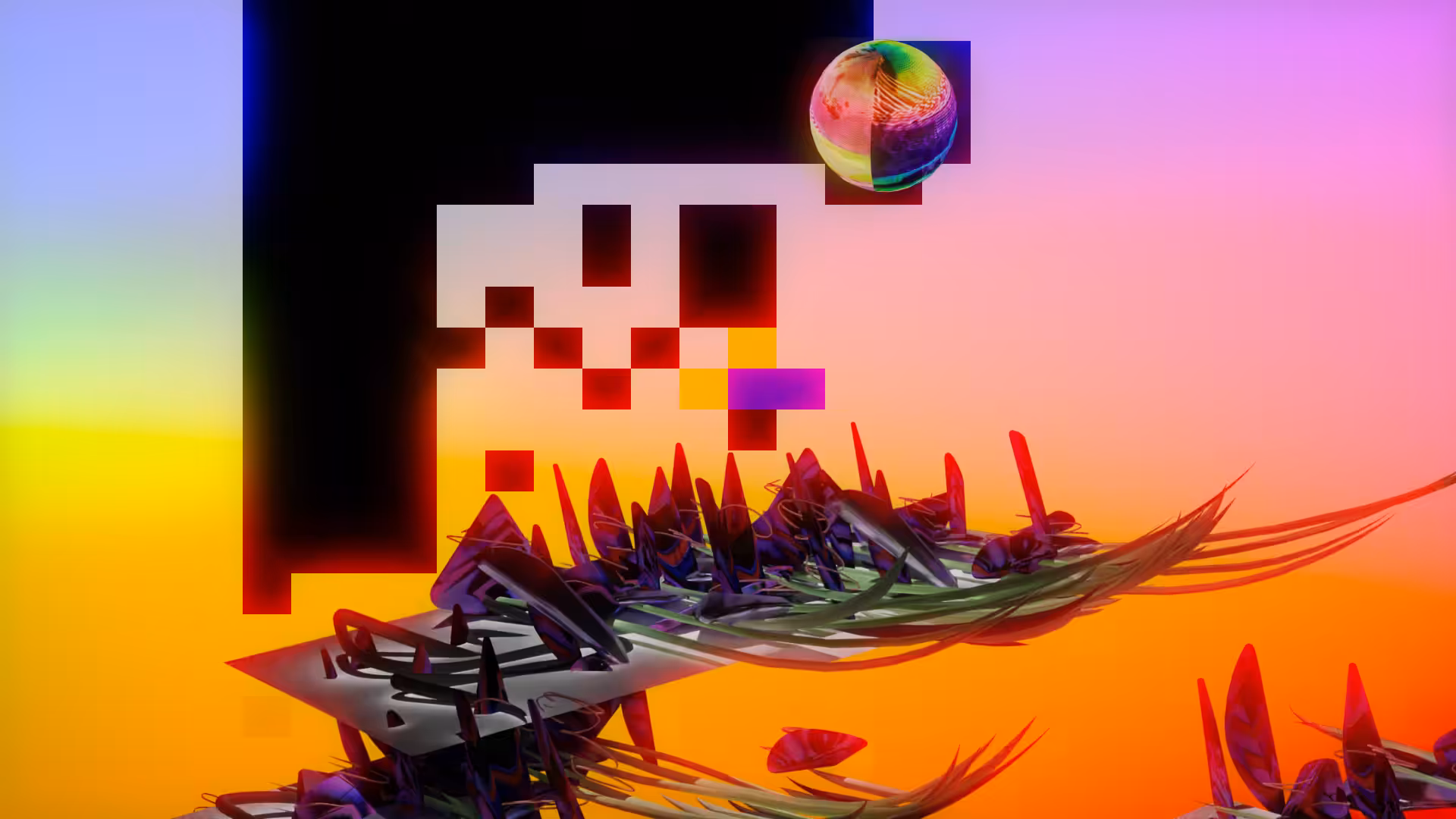 Accidental Pixels #2 "Doing Laundry but I Had to Look Up"