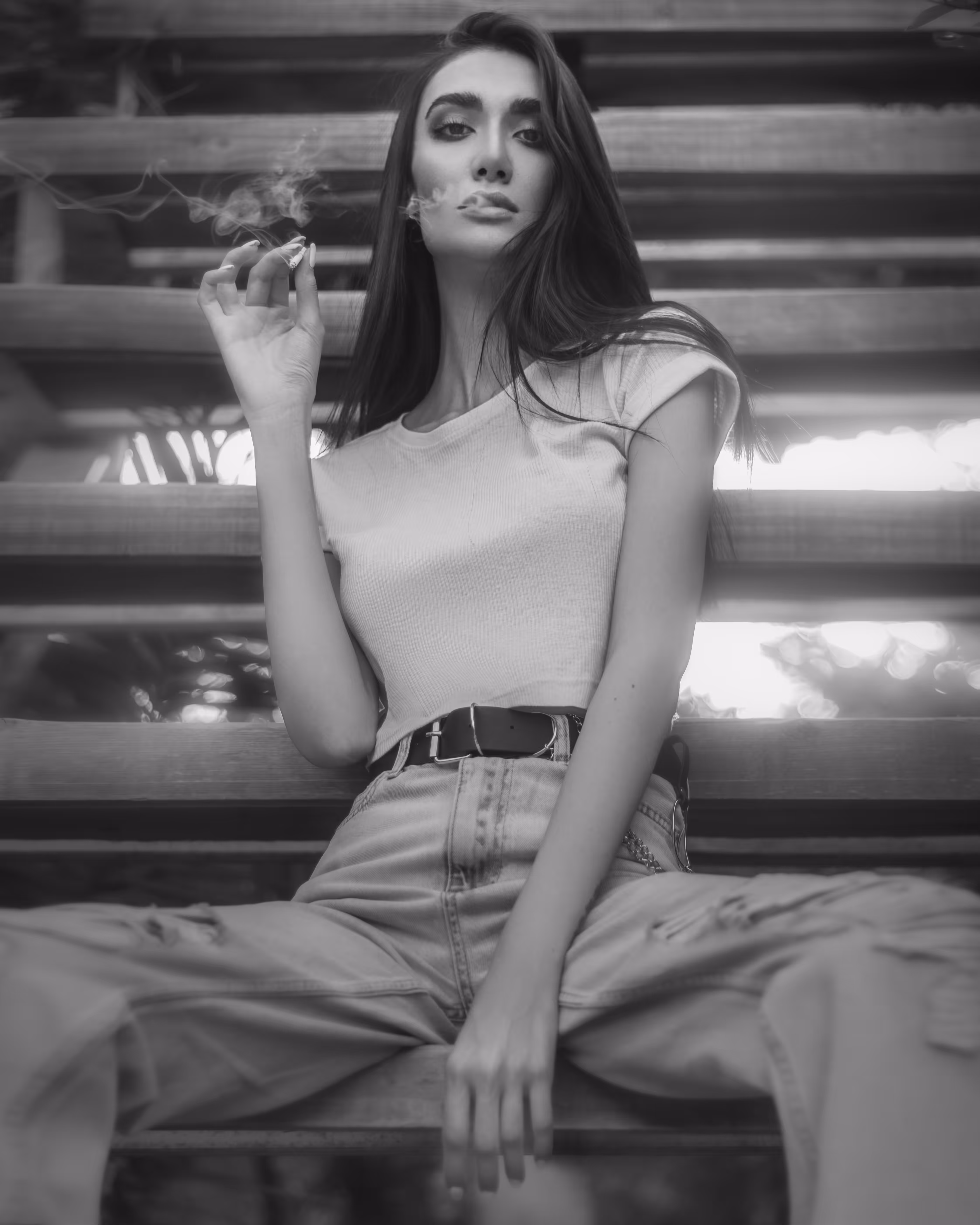 Smoking girl