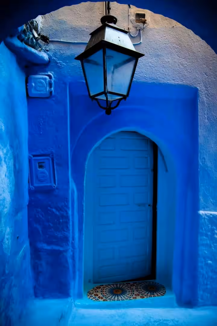 Welcoming Blue entrance