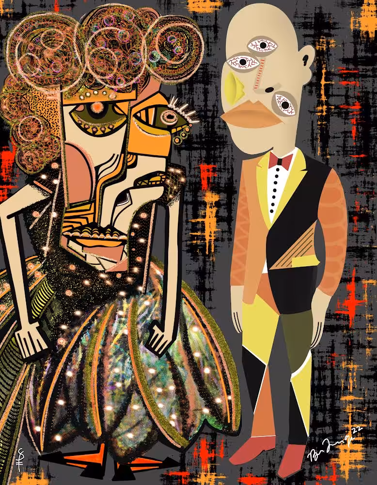 Cubism With A Flare Piece #4 - "The Last Dance"