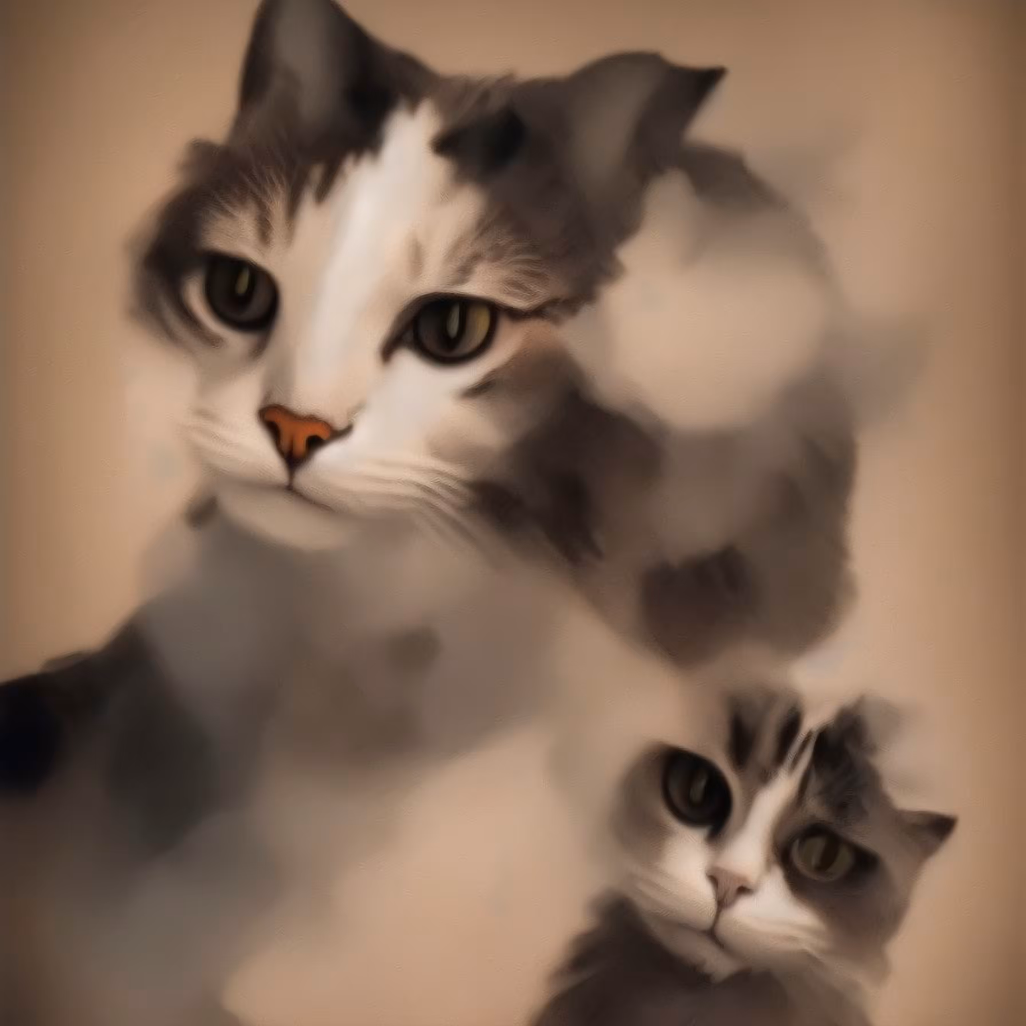 A marvelous and colorful world: Twilight cats