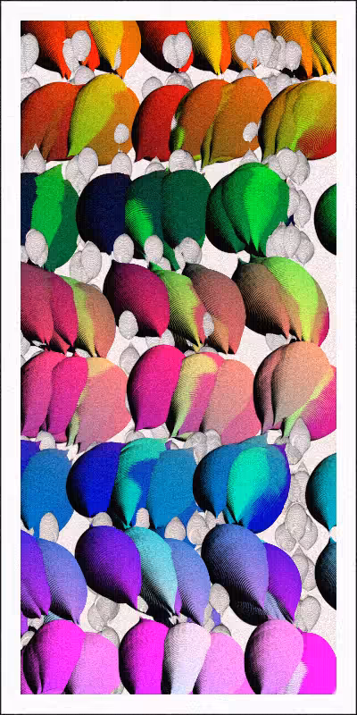 Balloon Field on Clouds #44