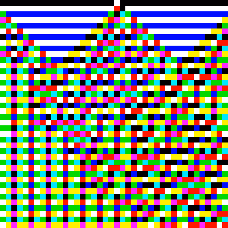 RGB Elementary Cellular Automaton #378