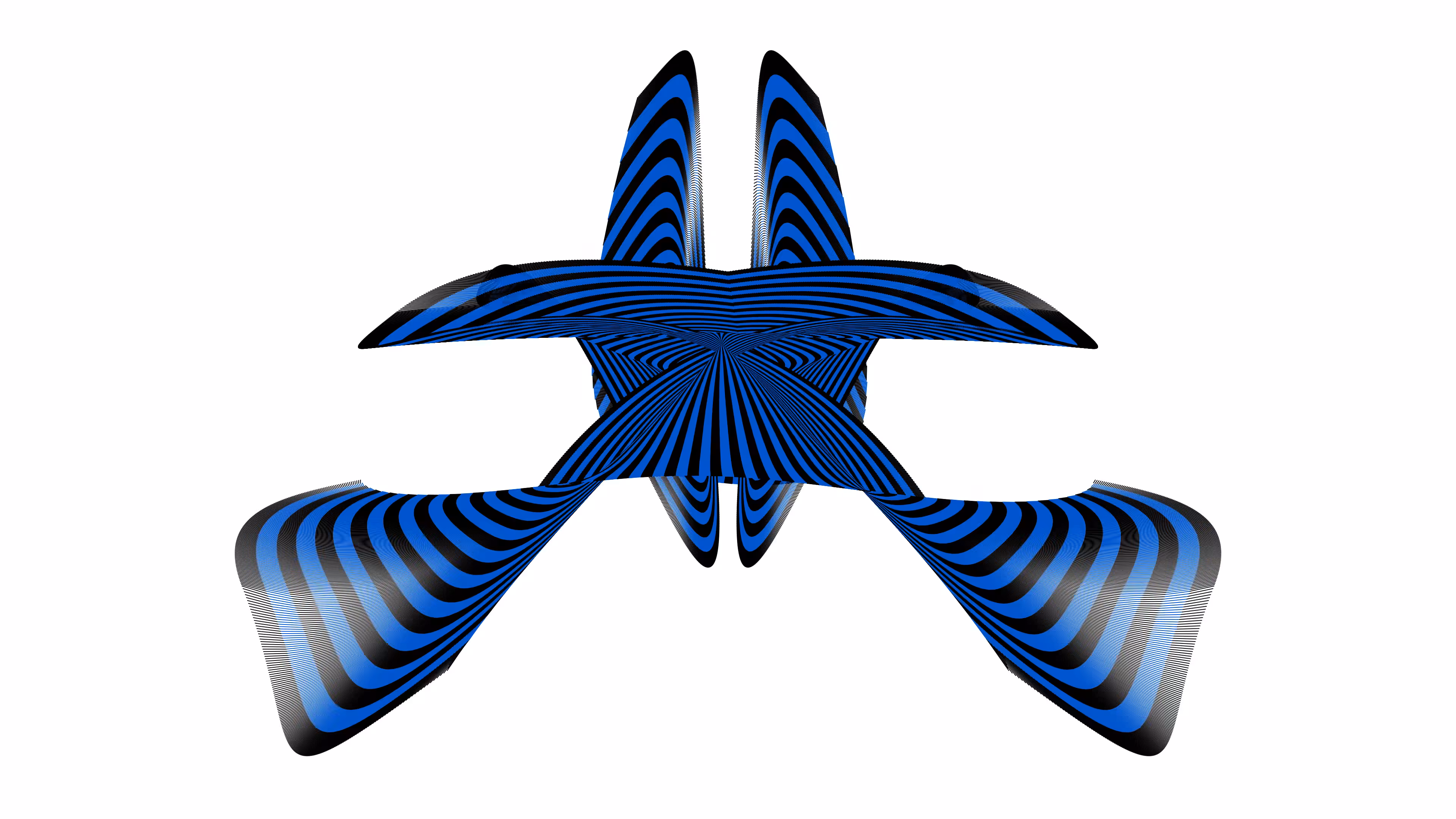 asymmetrical zebraic creature, #2 in a series of 5