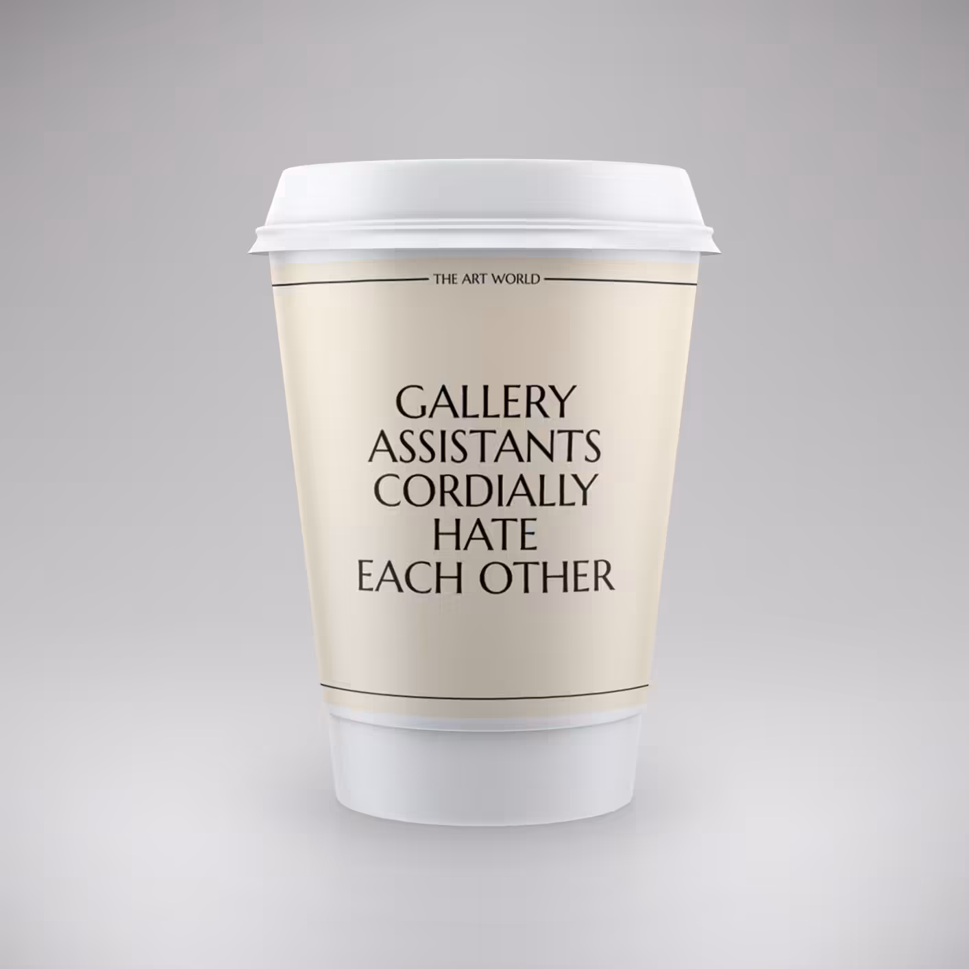 The Art World - Gallery Assistants (coffee cup)