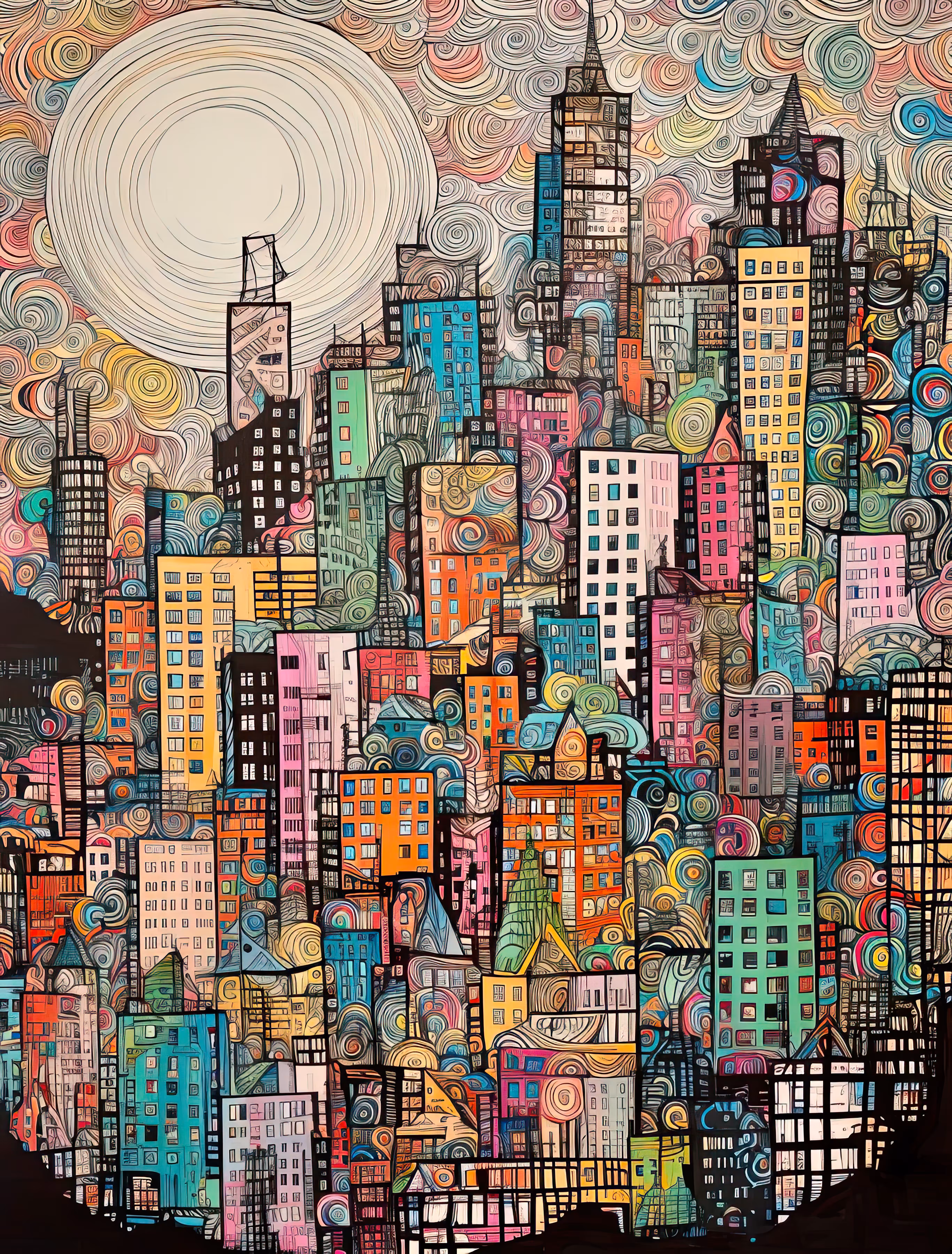 City Mosaic /describe of my drawing