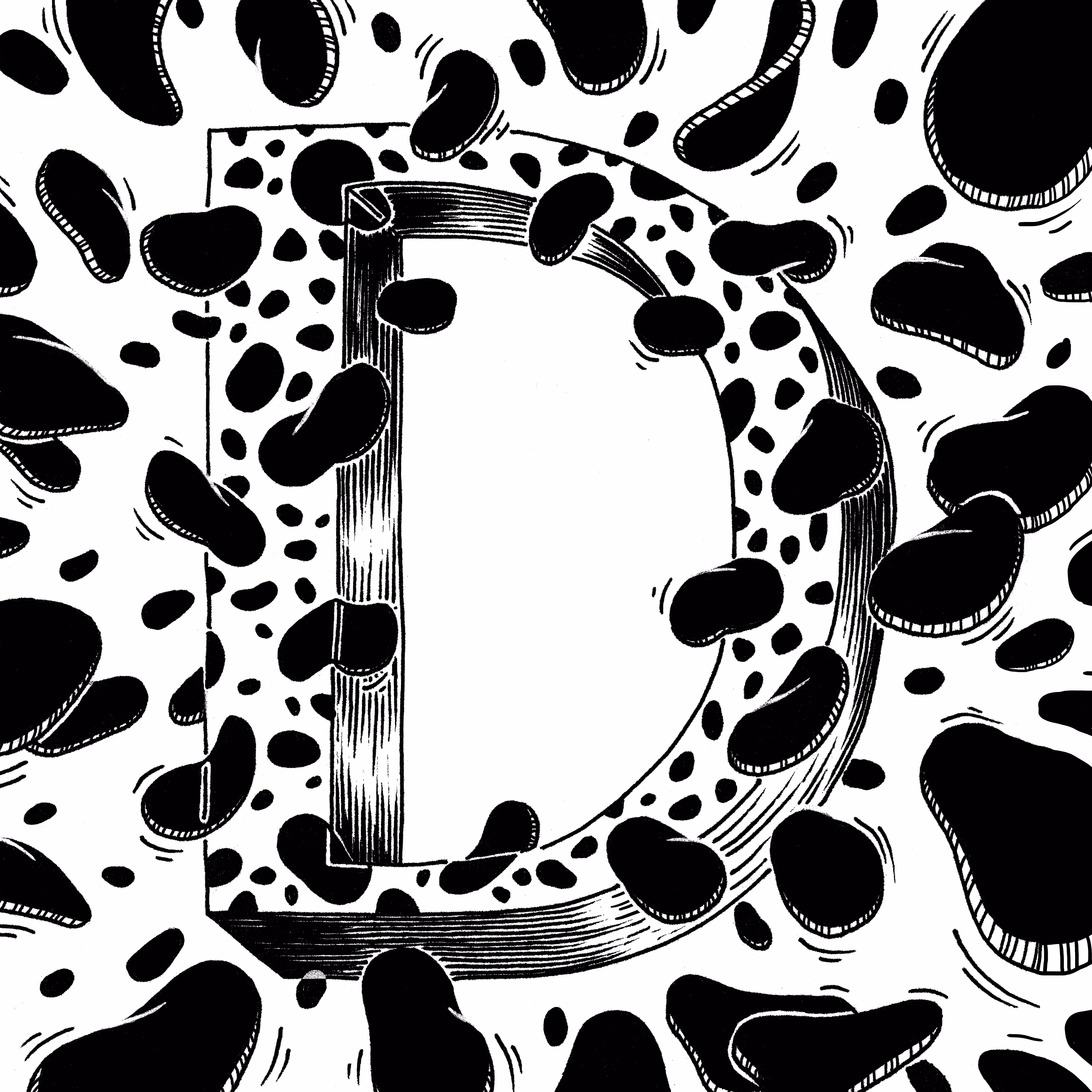 D (Dalmatian) - 36 Days of Patterns