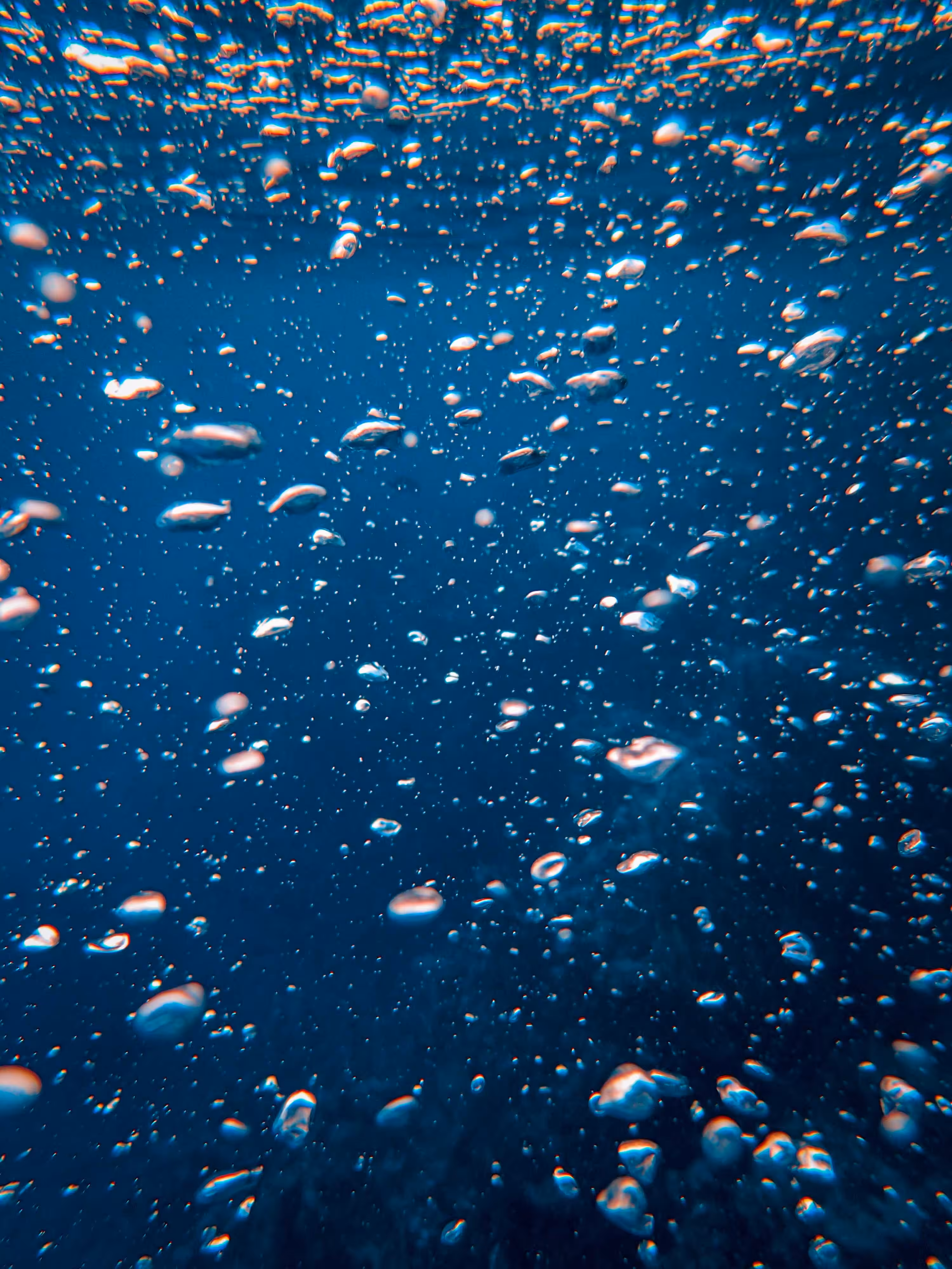 Under water