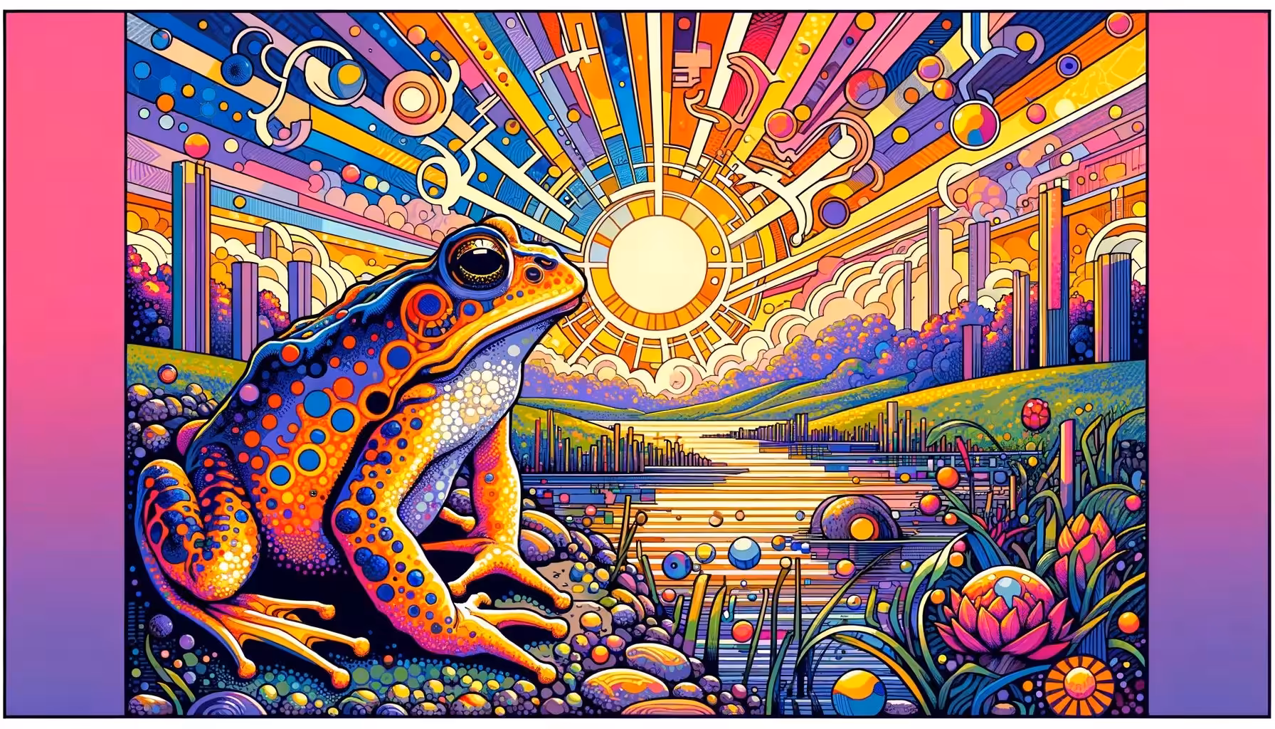 Morning sunrise Toad