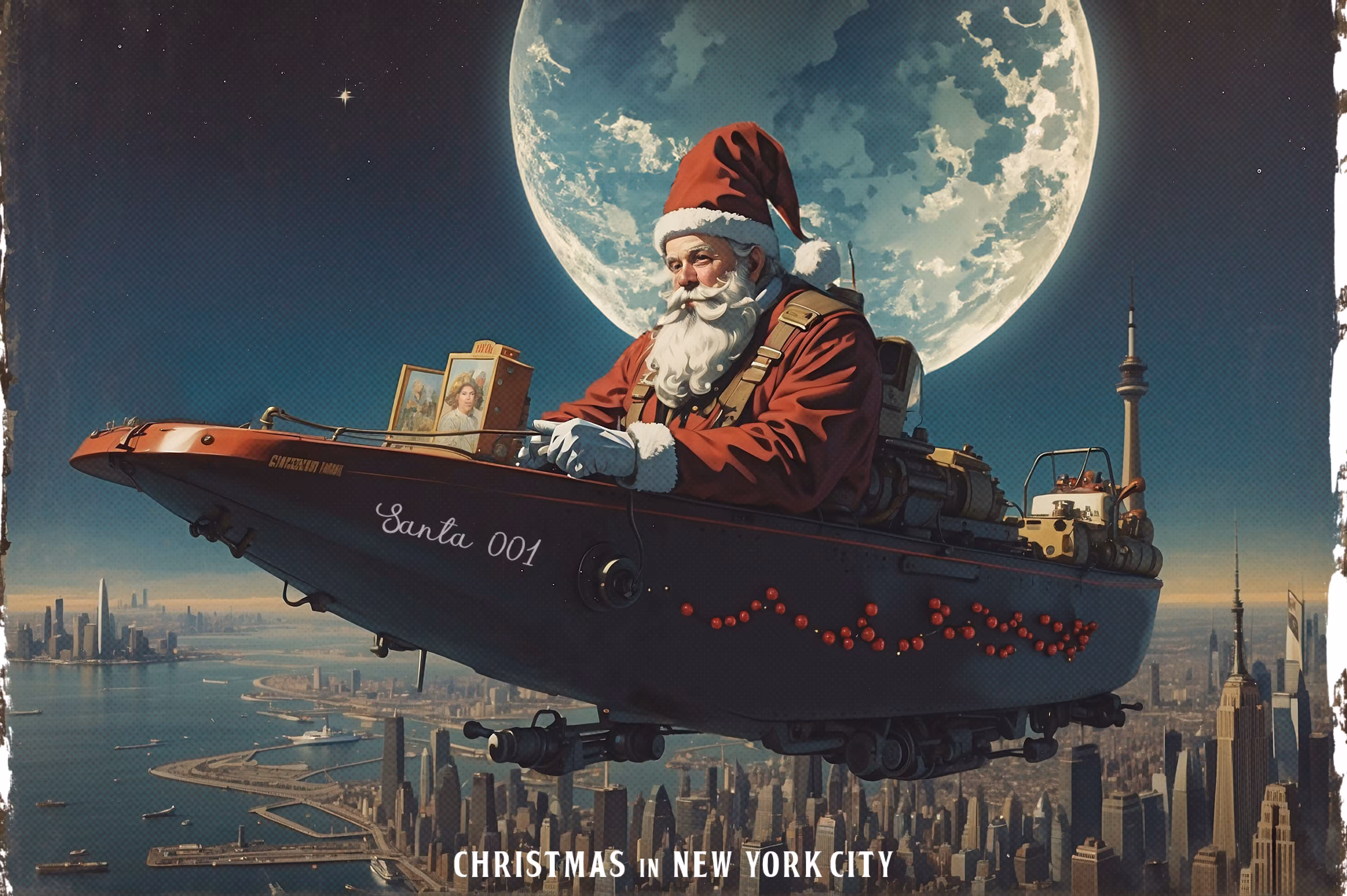 Atompunk Santa's sleigh