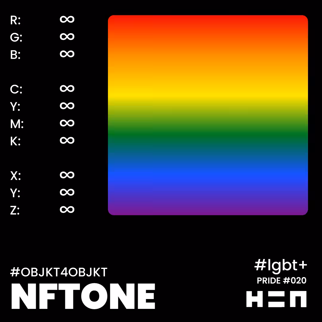 NFTONE - Pride - #020 - H=N  #lgbt+ Swatch 