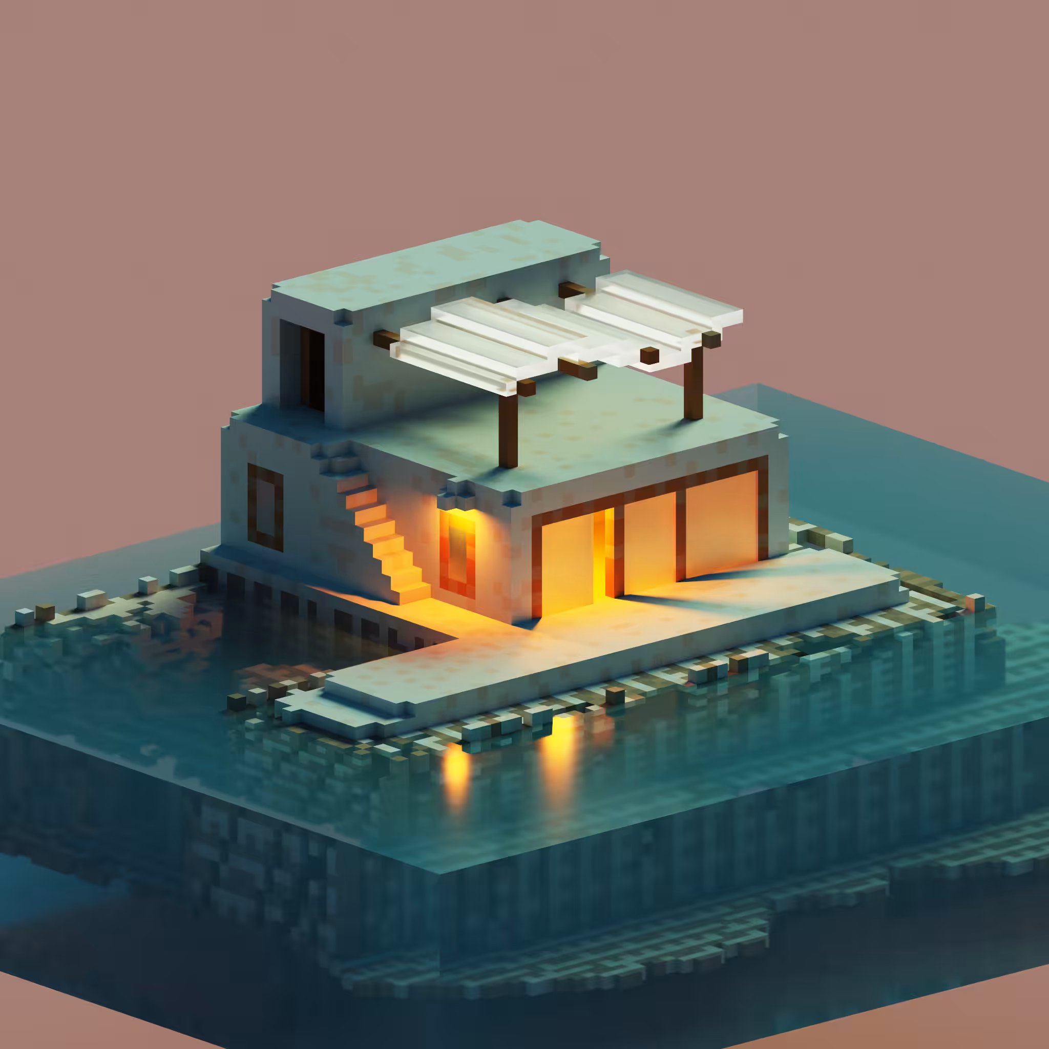 Mediterranean House 2 - Voxelart