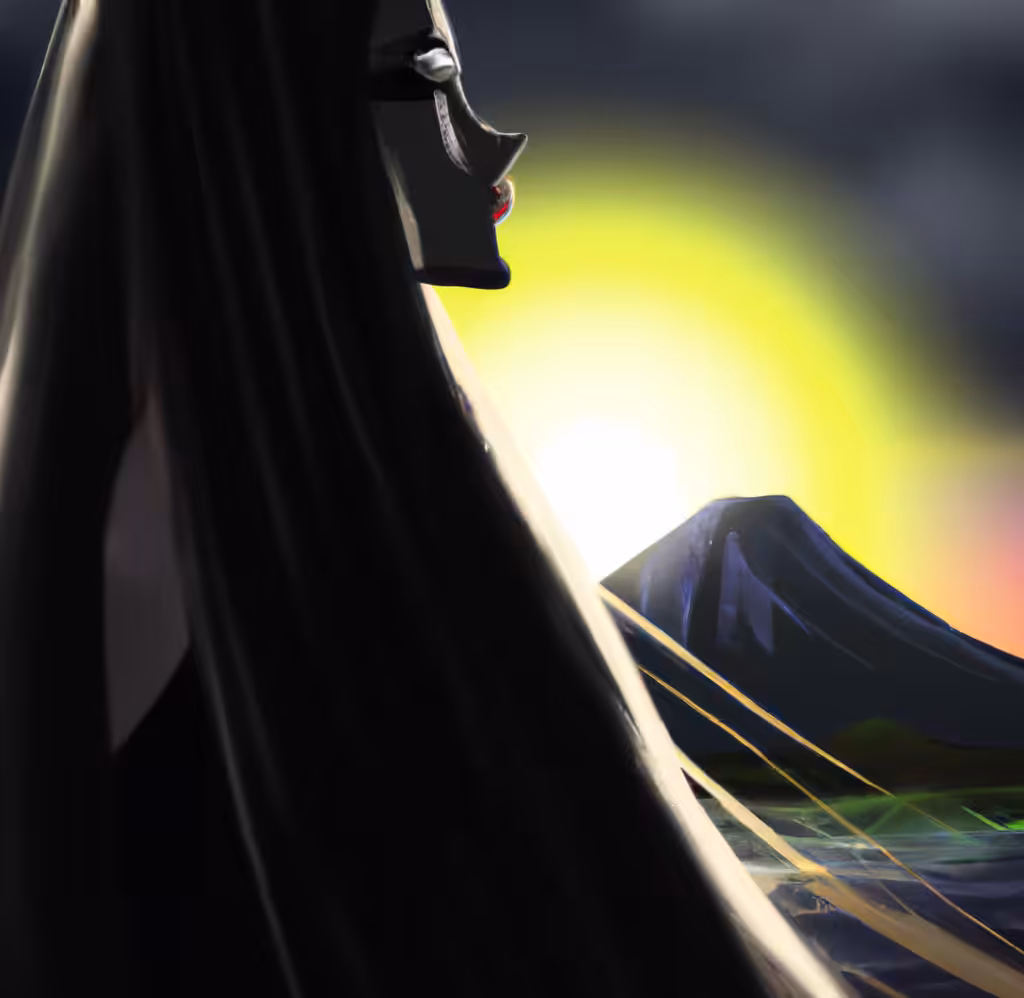By the mountain