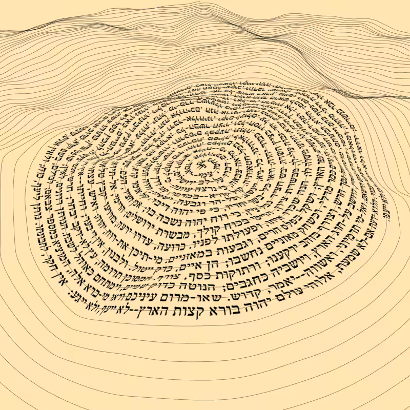 Topographic text #20