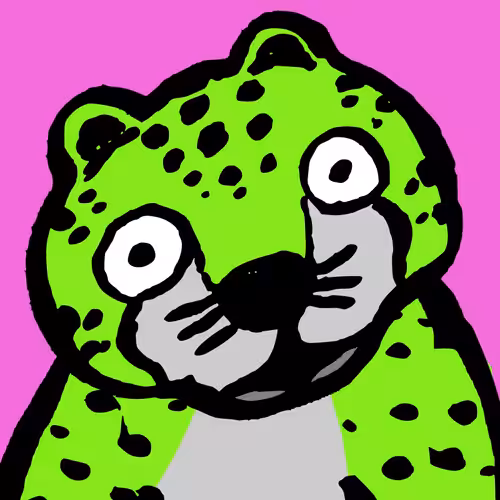 Animals NFT ART vision: Cheetah_Hyper Green
