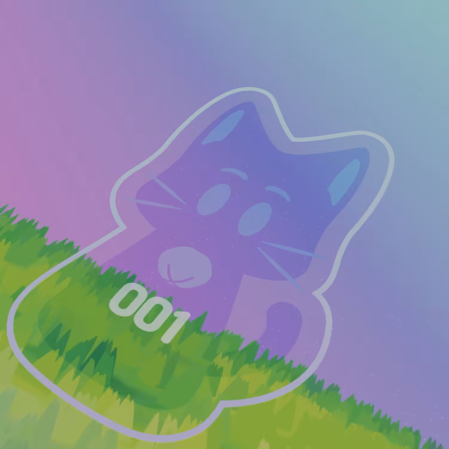 Crypto PerMar Sticker #001 - PIXEL MellOwCat.