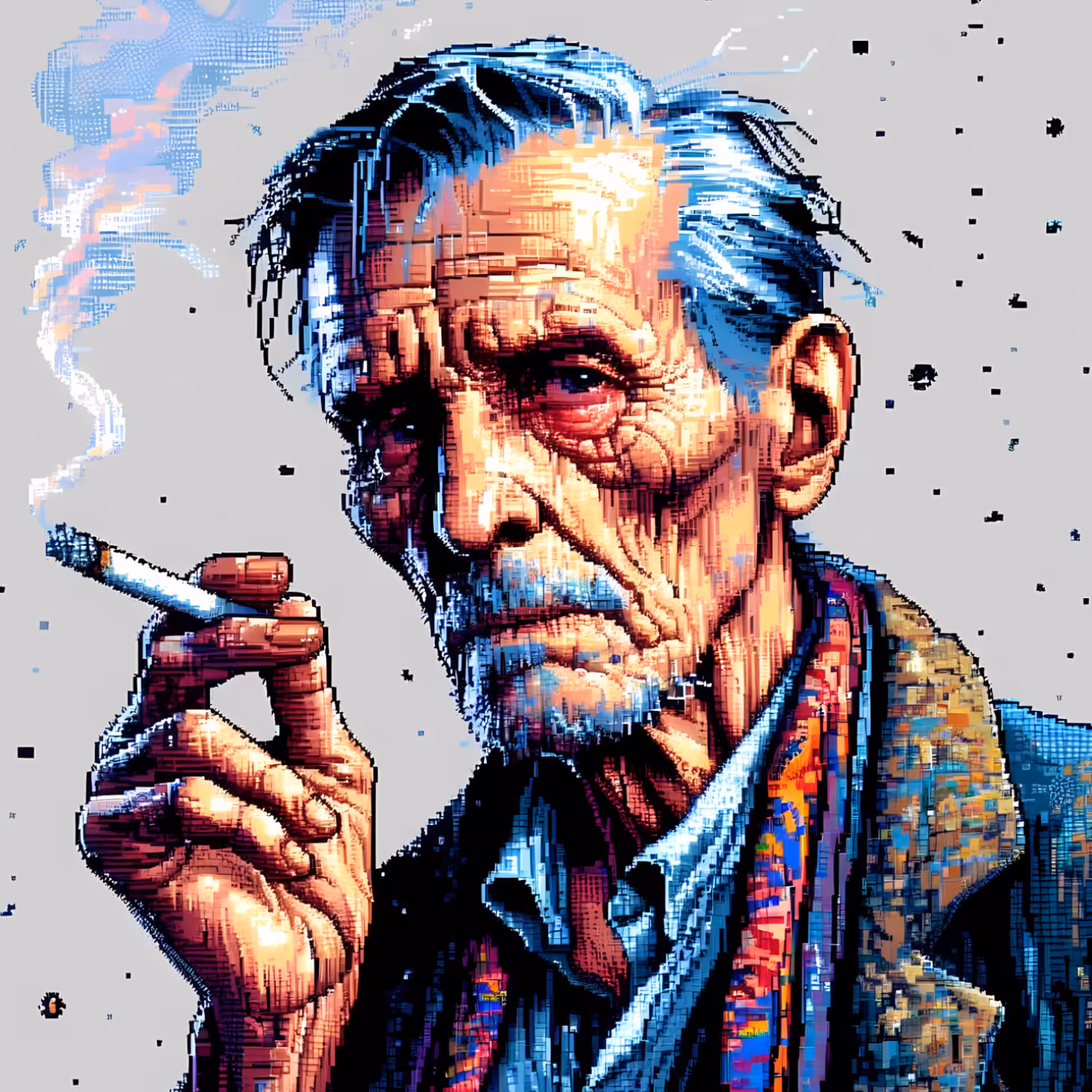Smoking Old Man #2