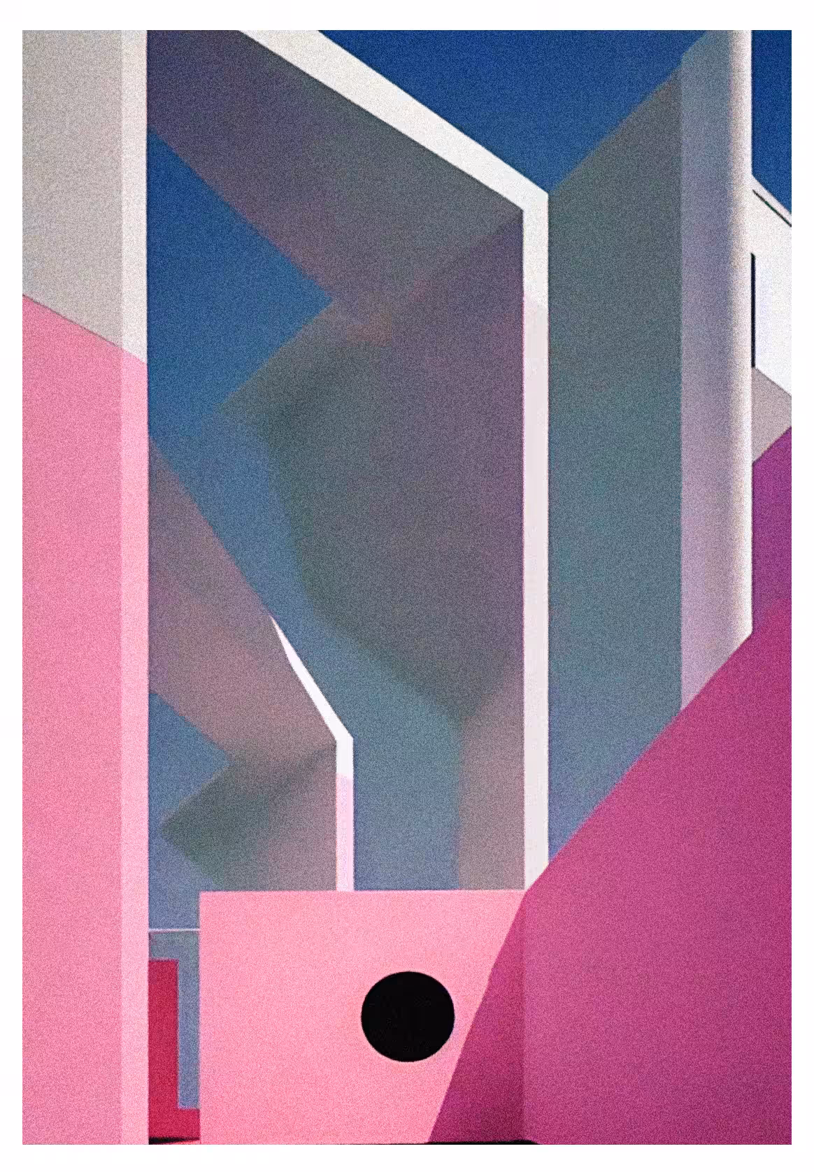 Chromatic Scenes: Chromatic structures #2  Pink/Magenta. 