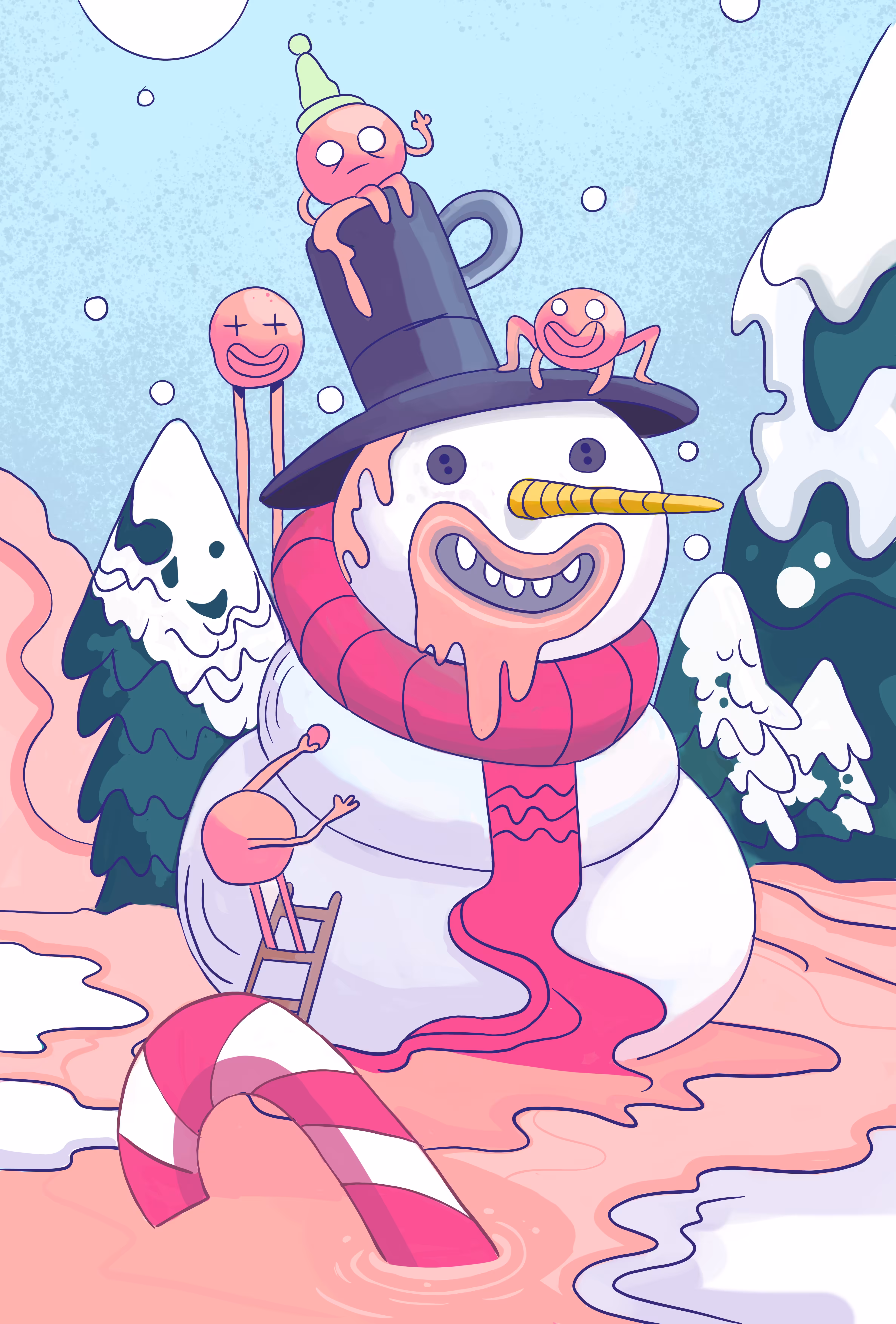 Snowman in the gumlad