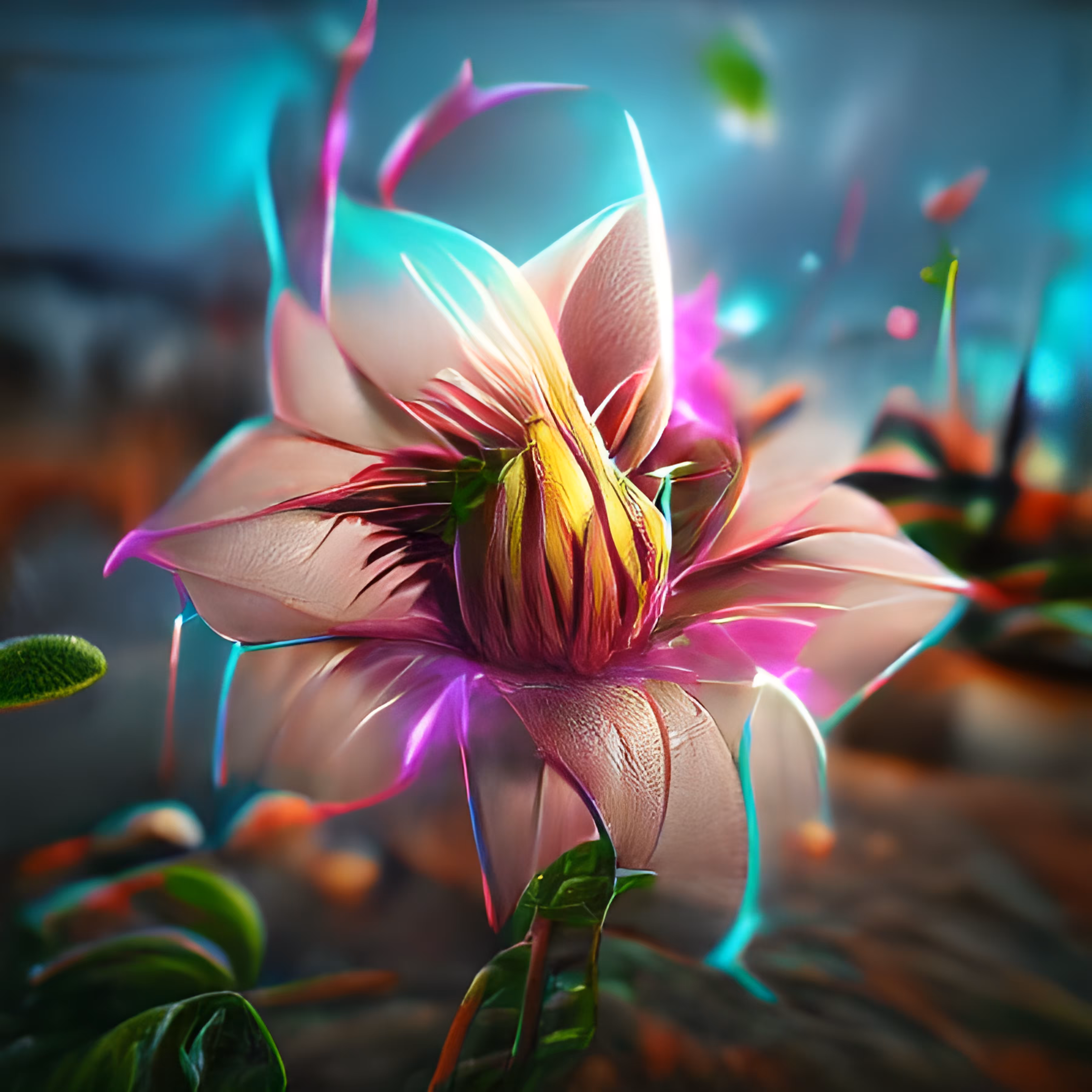 Cyber florals #007 - Lilace