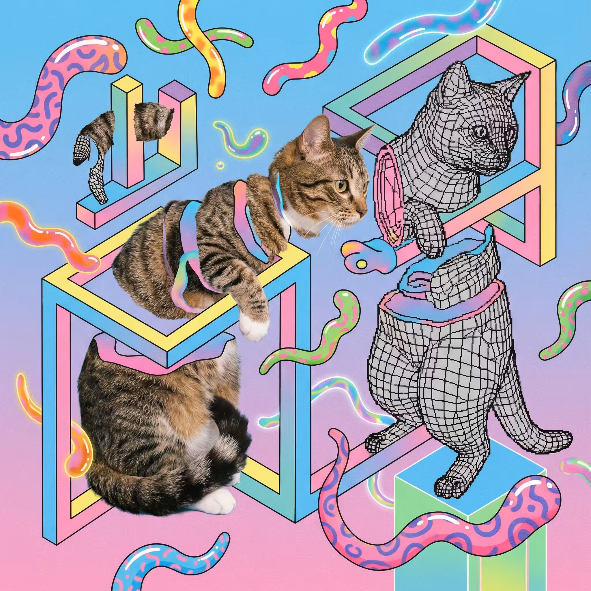 abstract cats #73