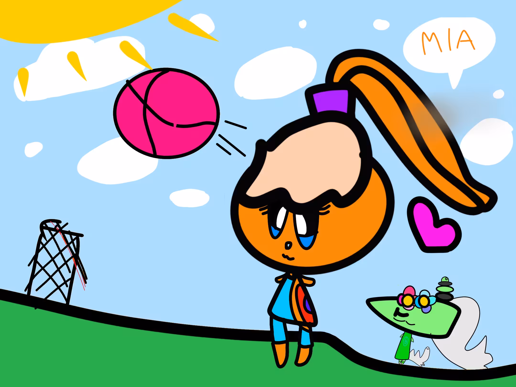 basketball is fun, go go go lola!