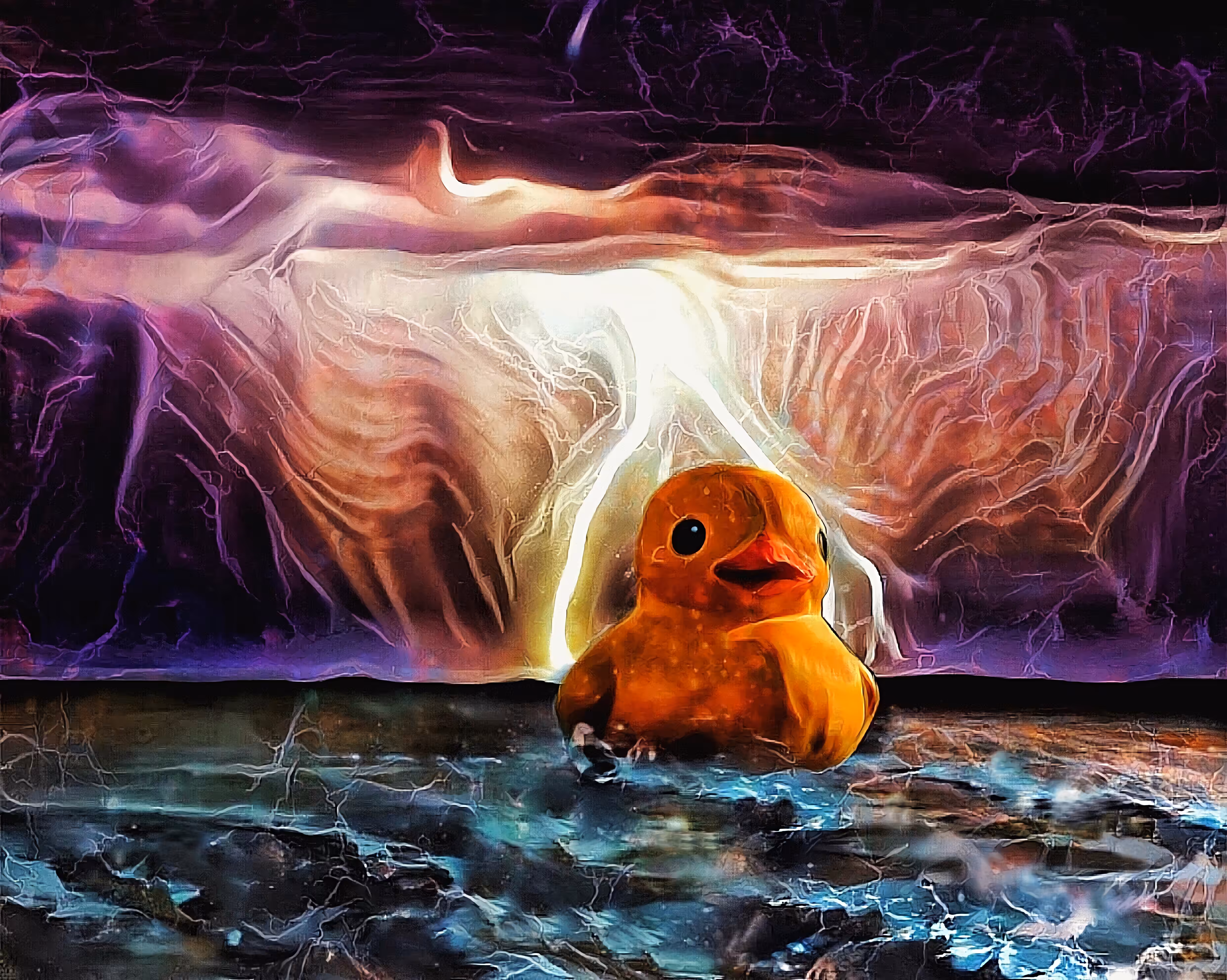 duck riding the storm
