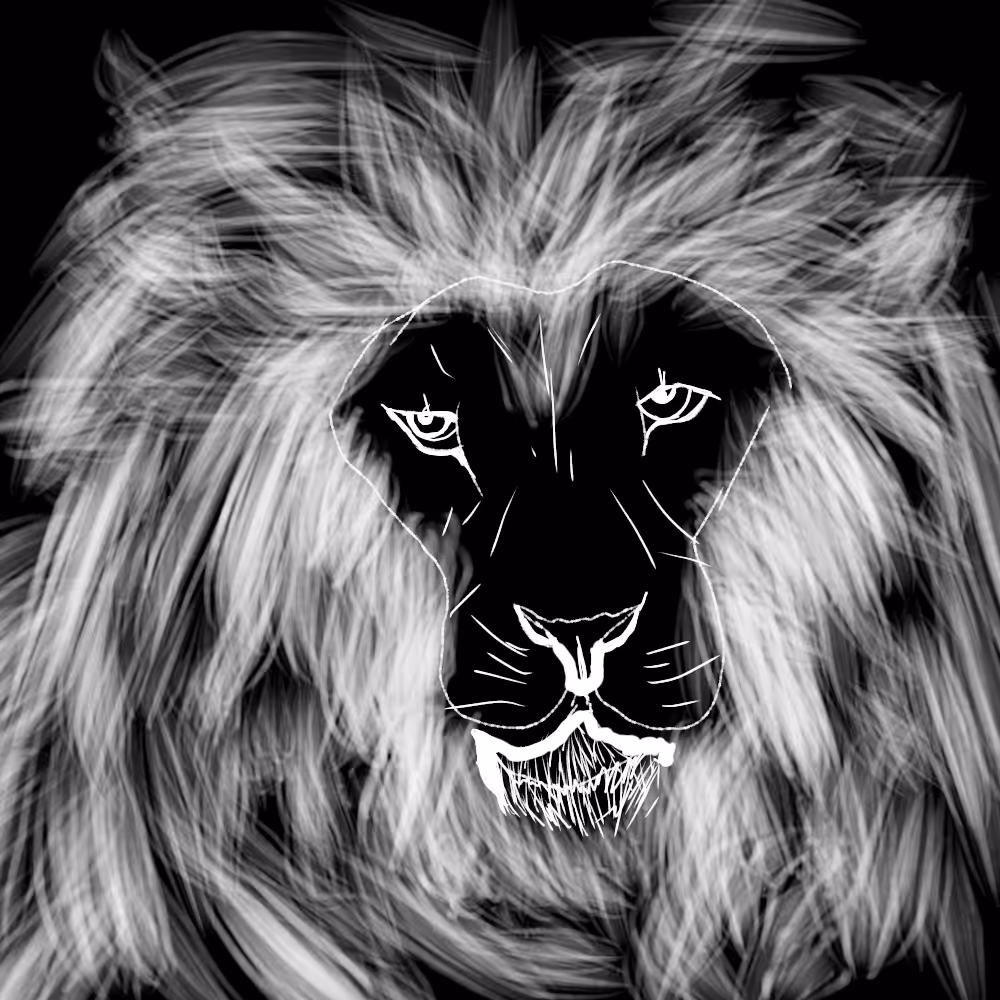 Depressed lion