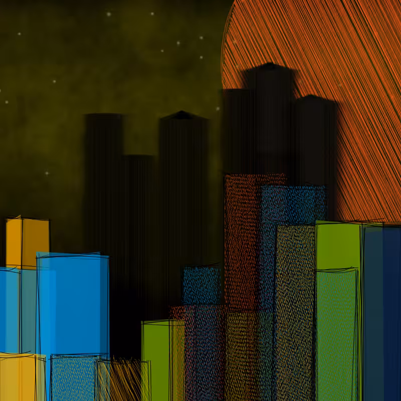hastily-drawn cityscape sketch #86