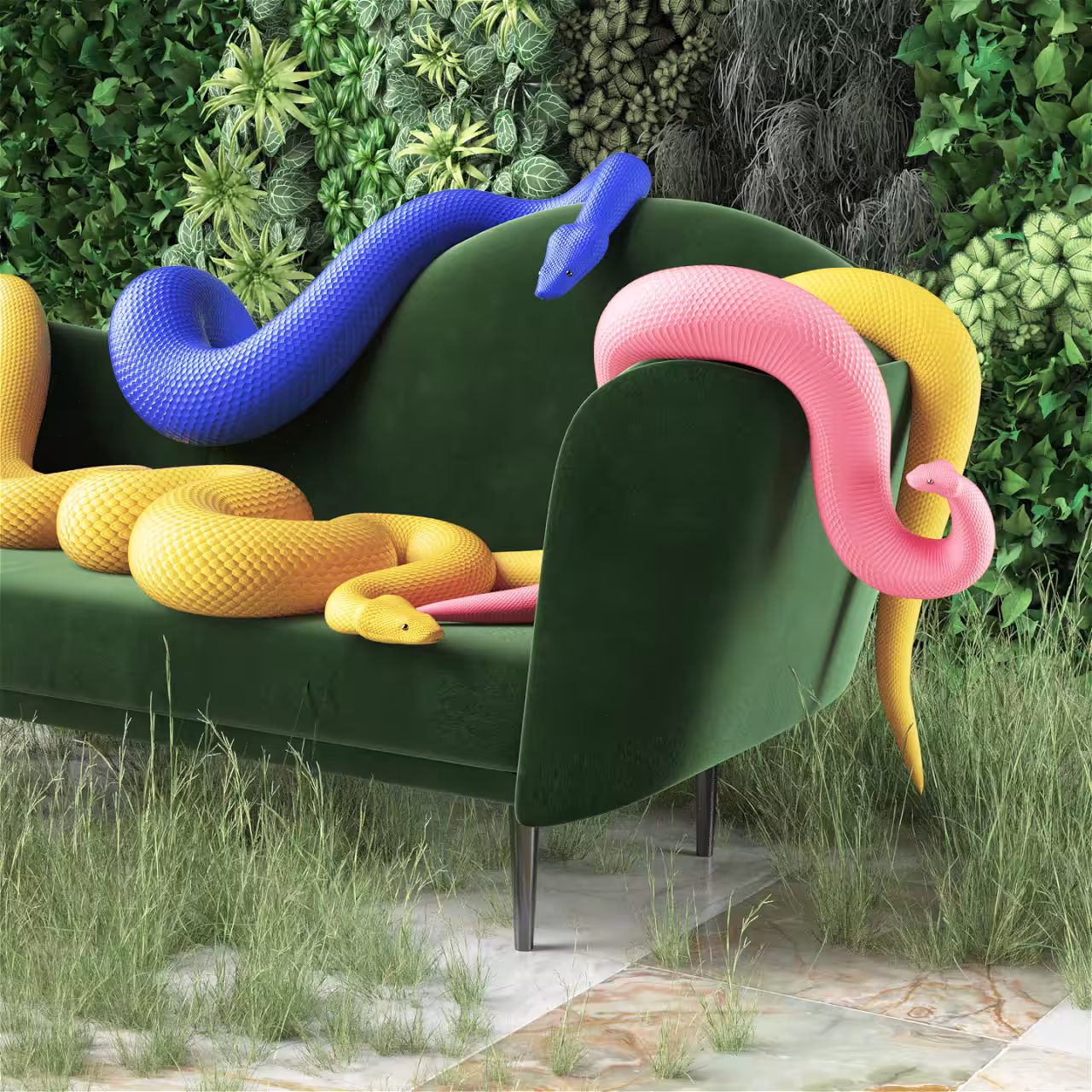 Three Boas In a Foyer