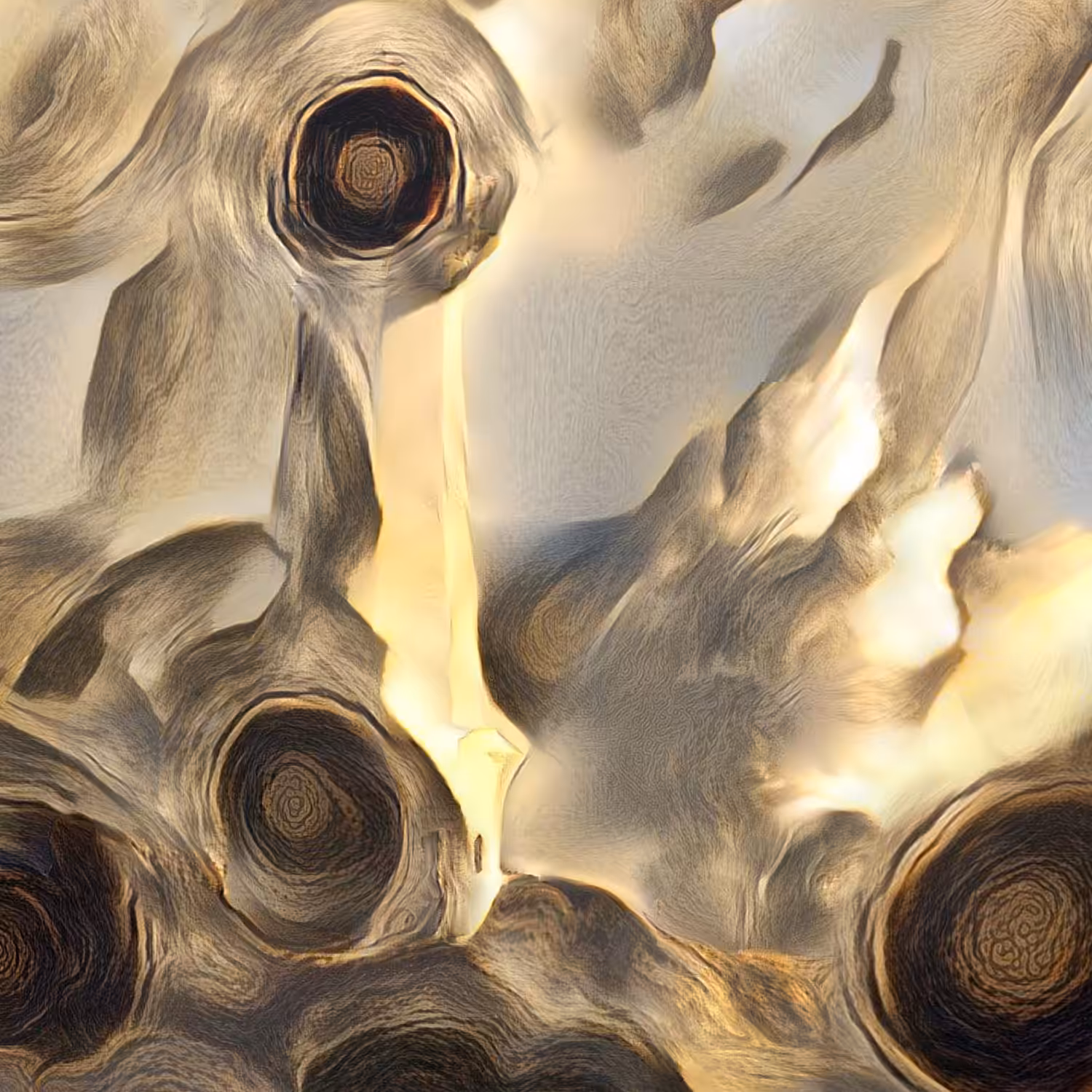 Lighthouse with Golden Waves