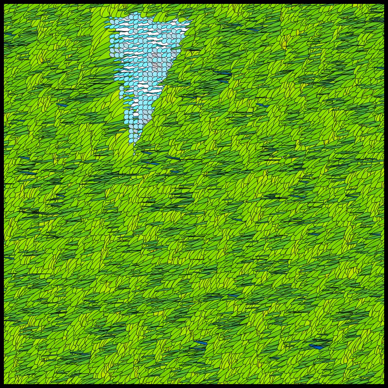 Flow Field Circles Triangle #59