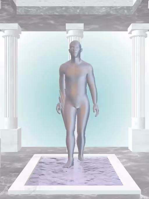HeavenComputer: The Receding Stealth Dark Blue Man #5721