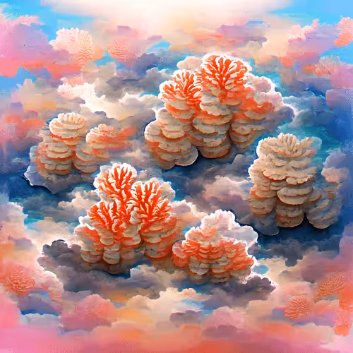 Generative Artwork Dreams: Coral Clouds