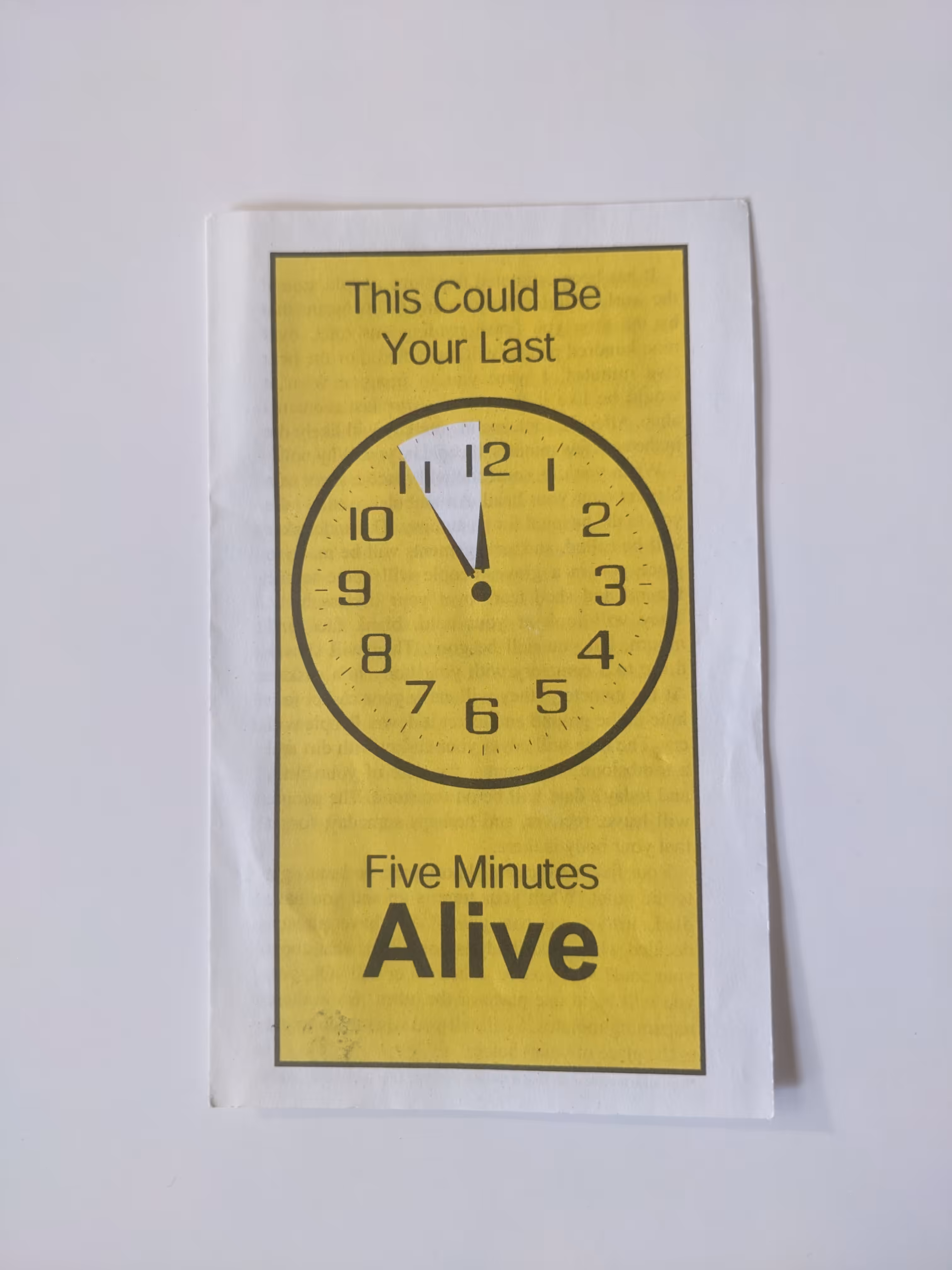 This Could Be Your Last Five Minutes Alive