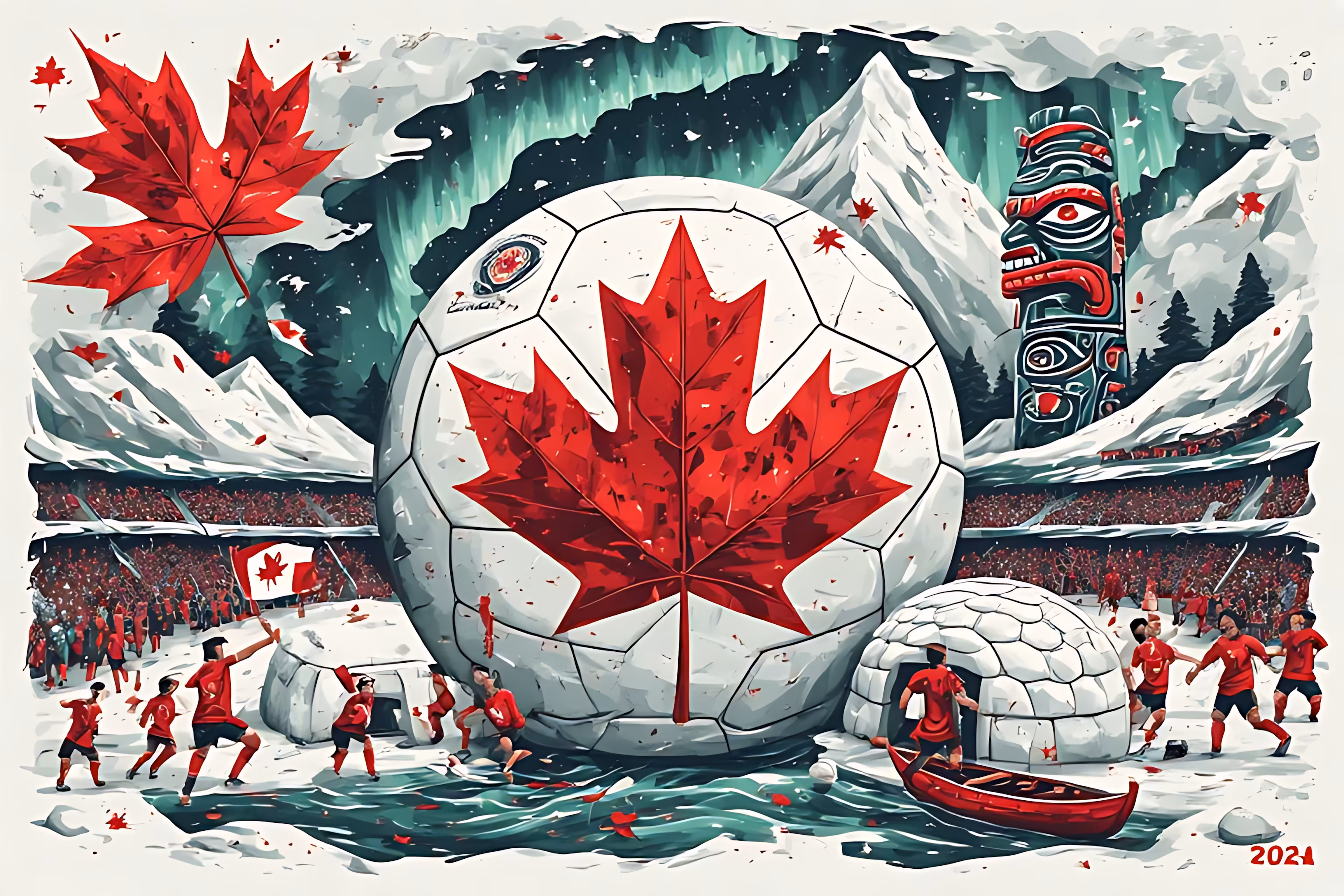 Canada Maple Leaf Football
