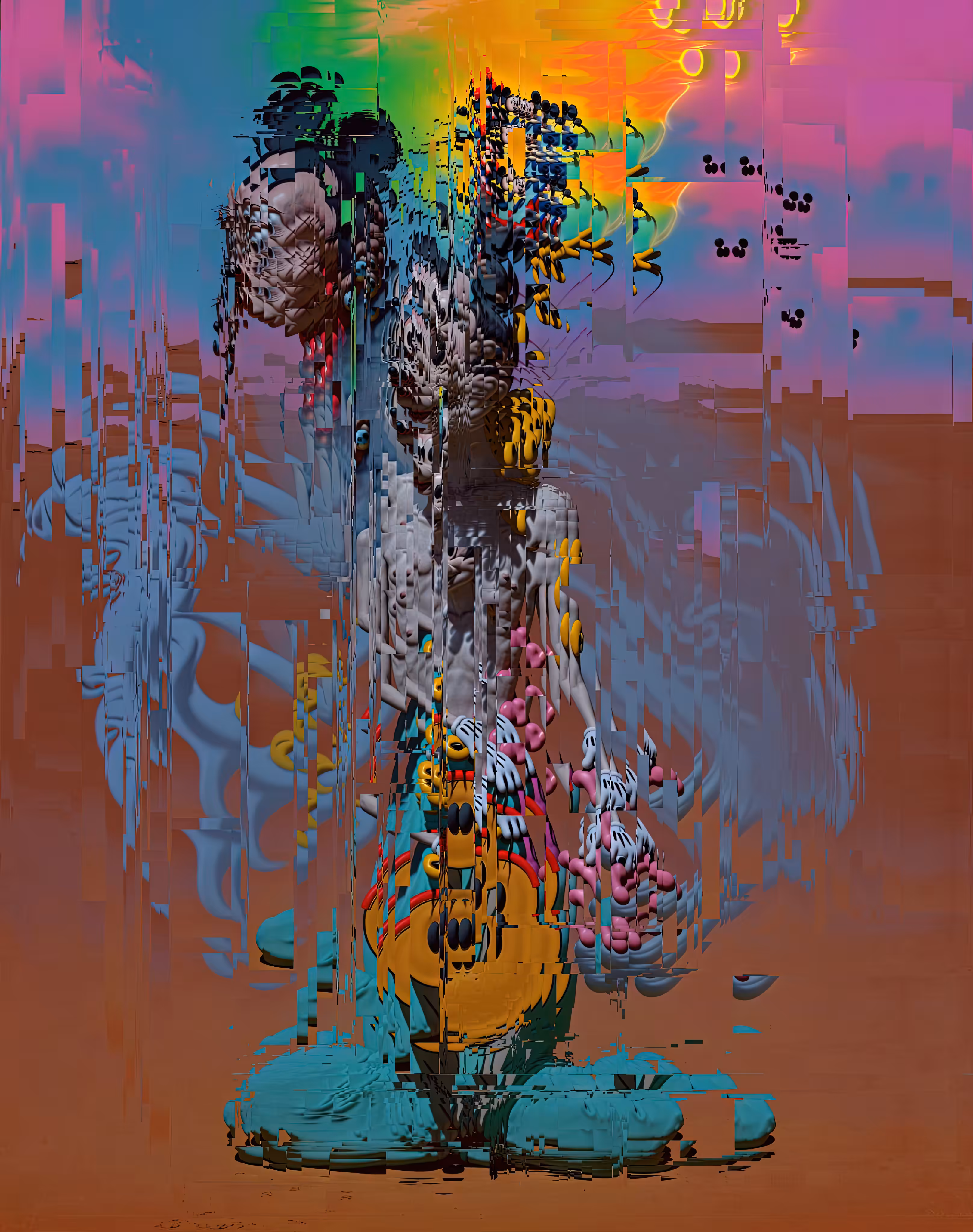 The name broke apart along with this image