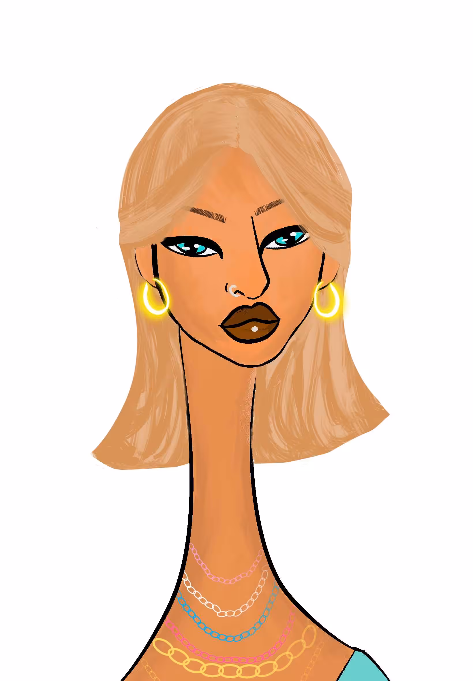Long Neckie Lady #2080