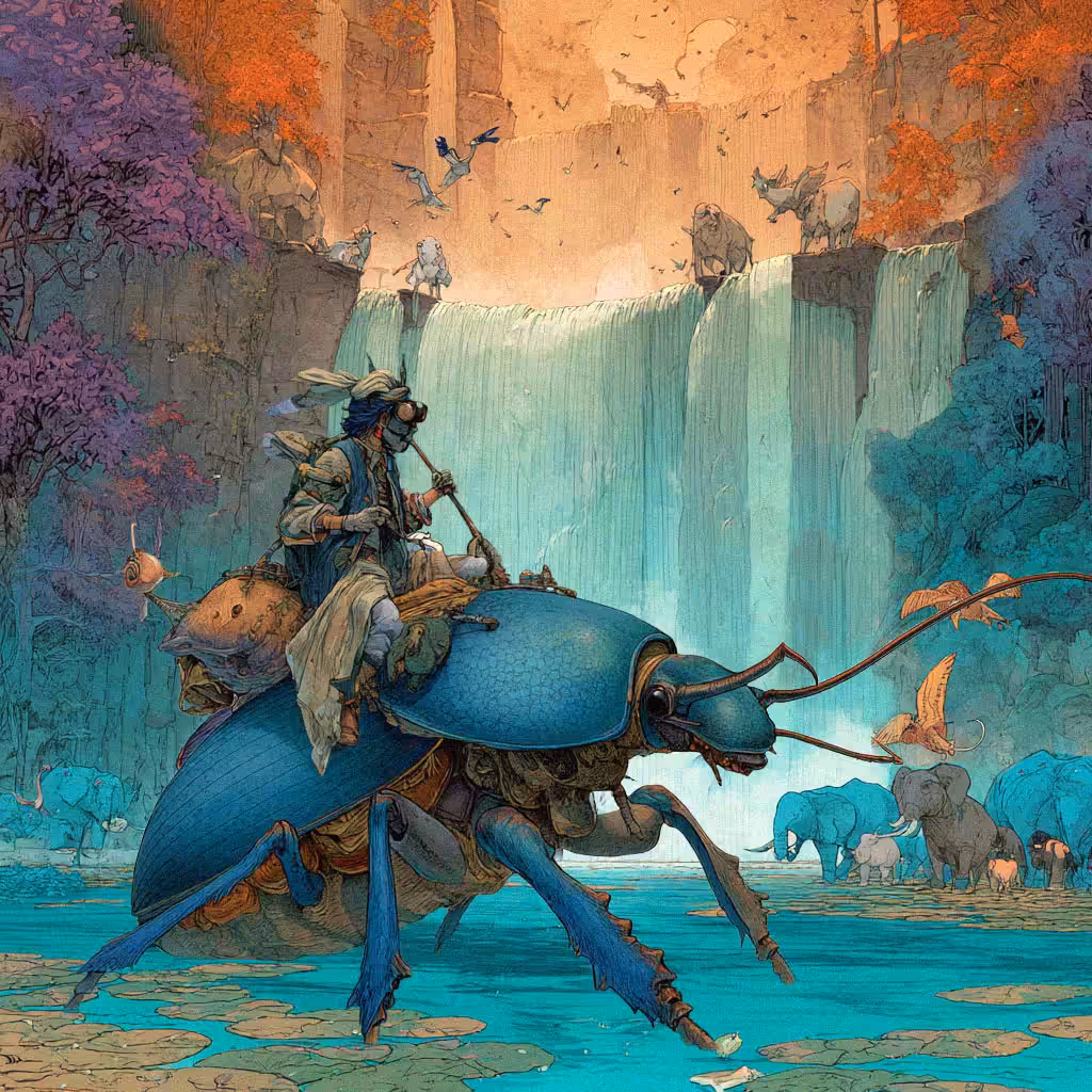 The March of the Blue Beetle