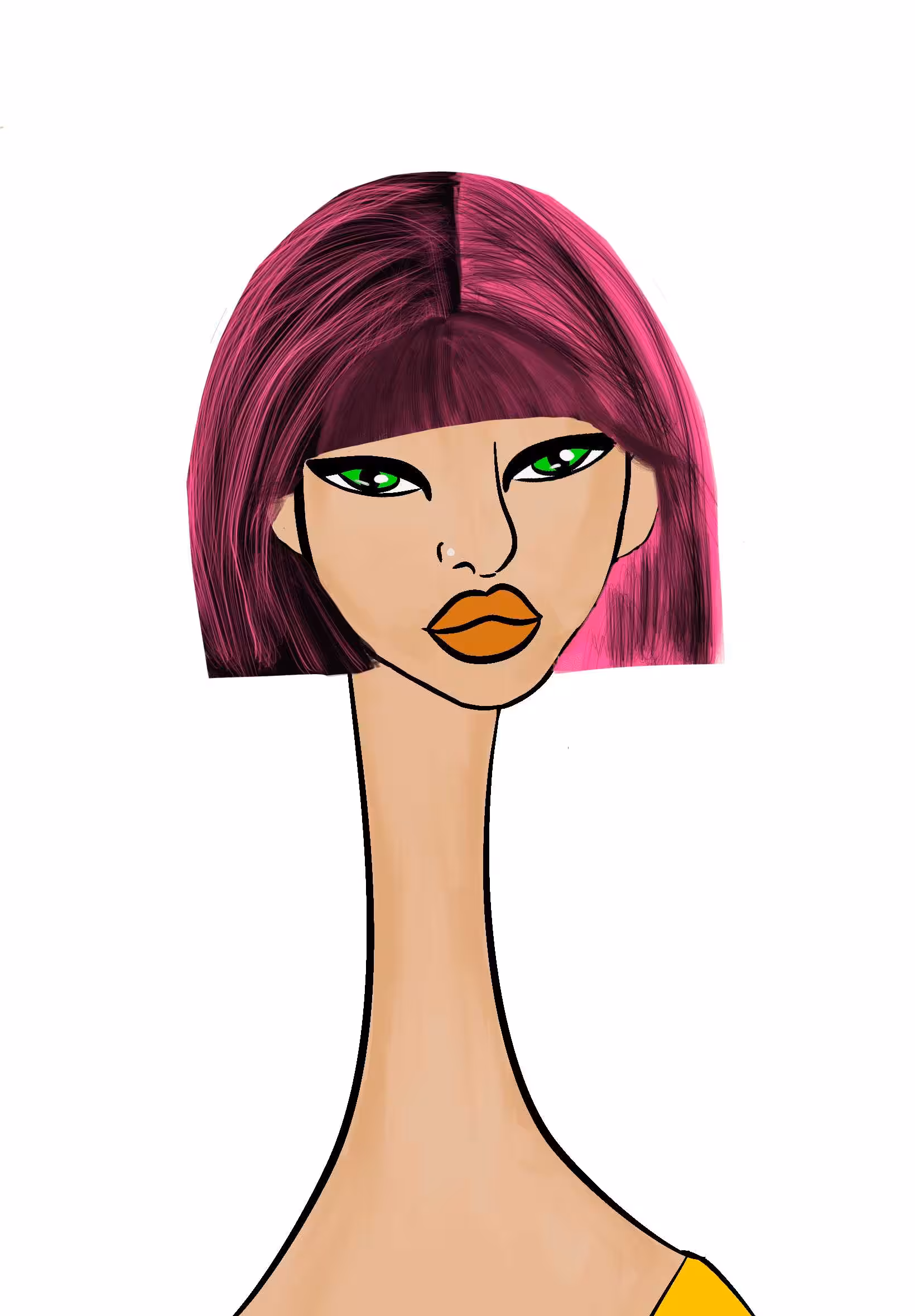 Long Neckie Lady #1230