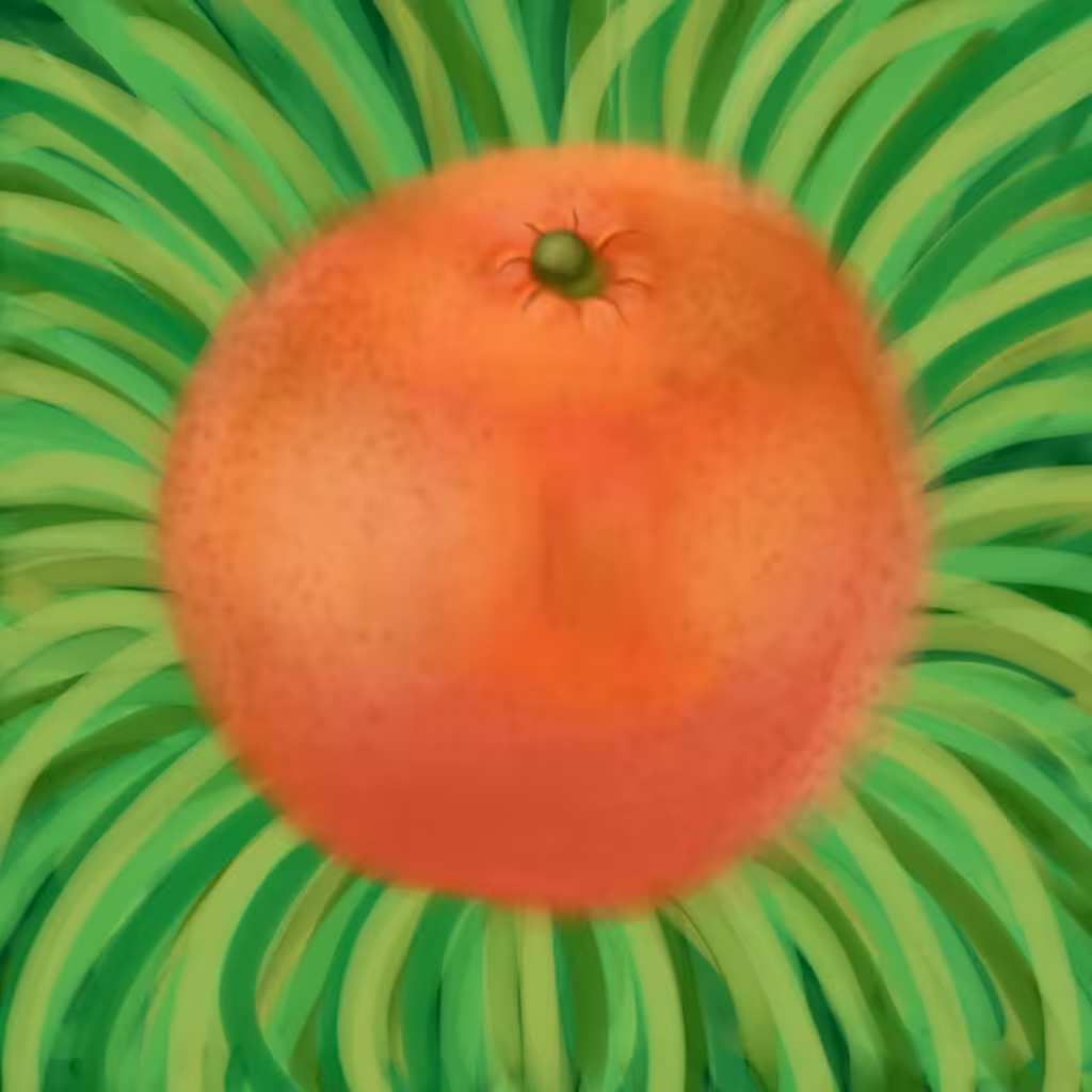 Orange in garden