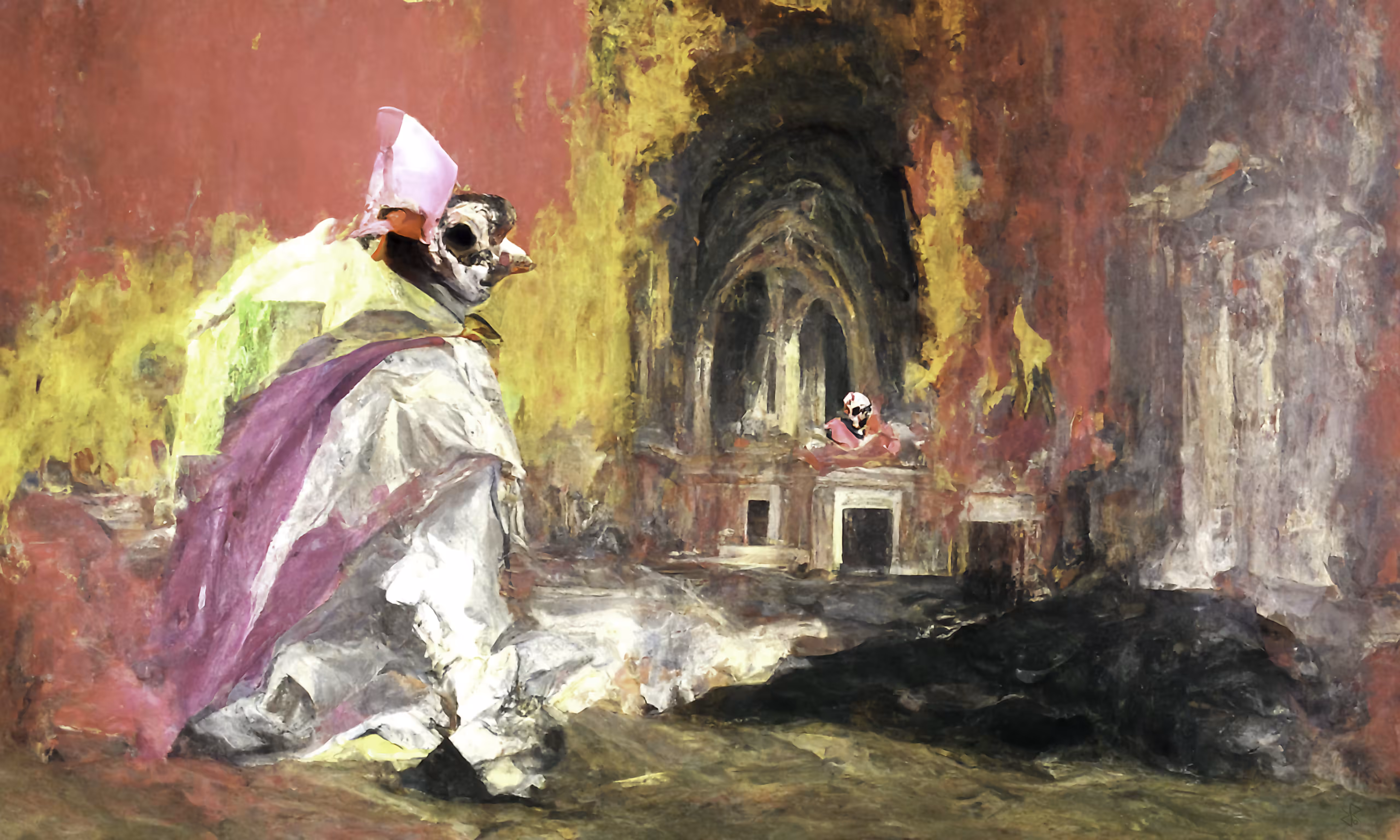 The burning cathedral