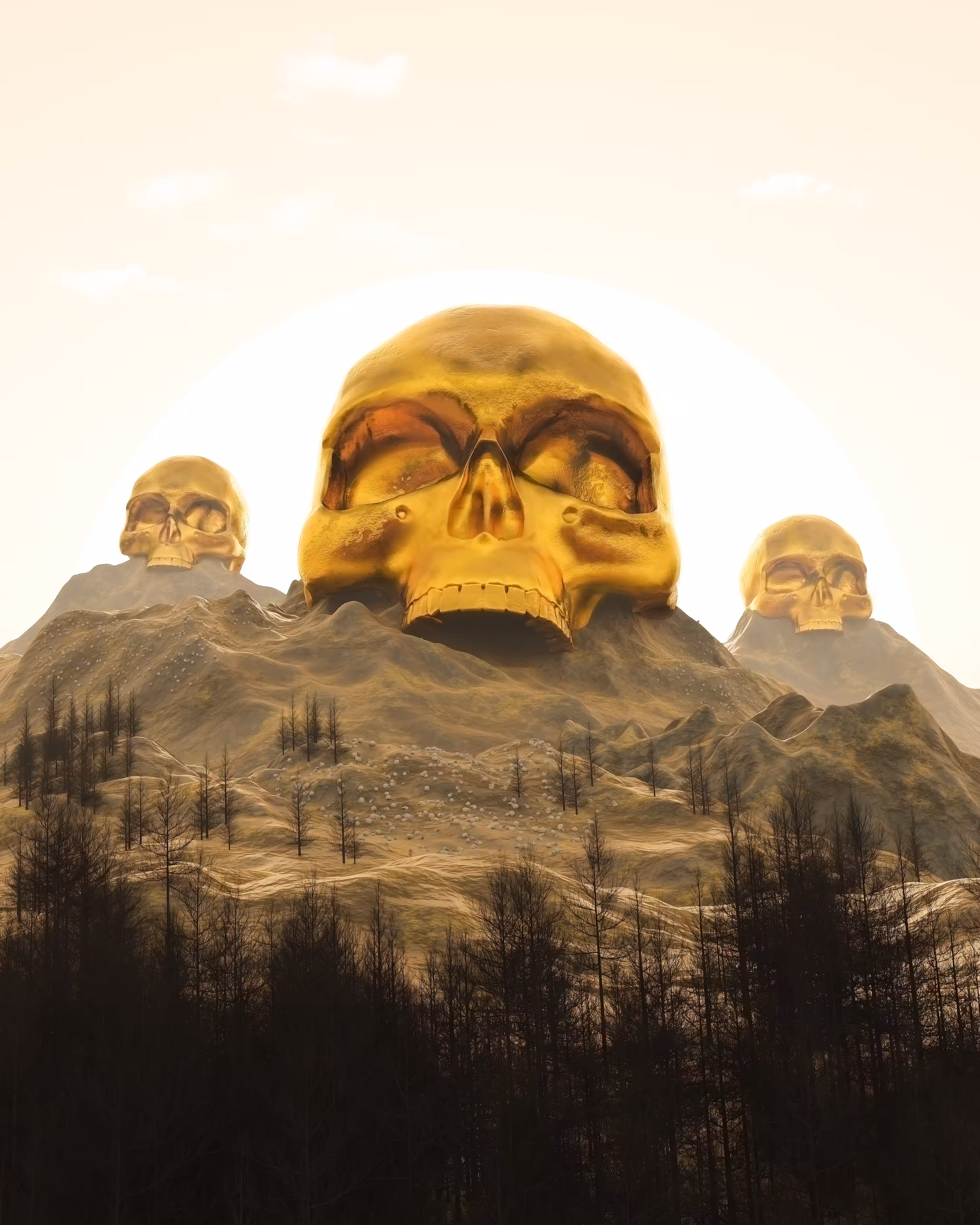 #2 Gold skull mountains