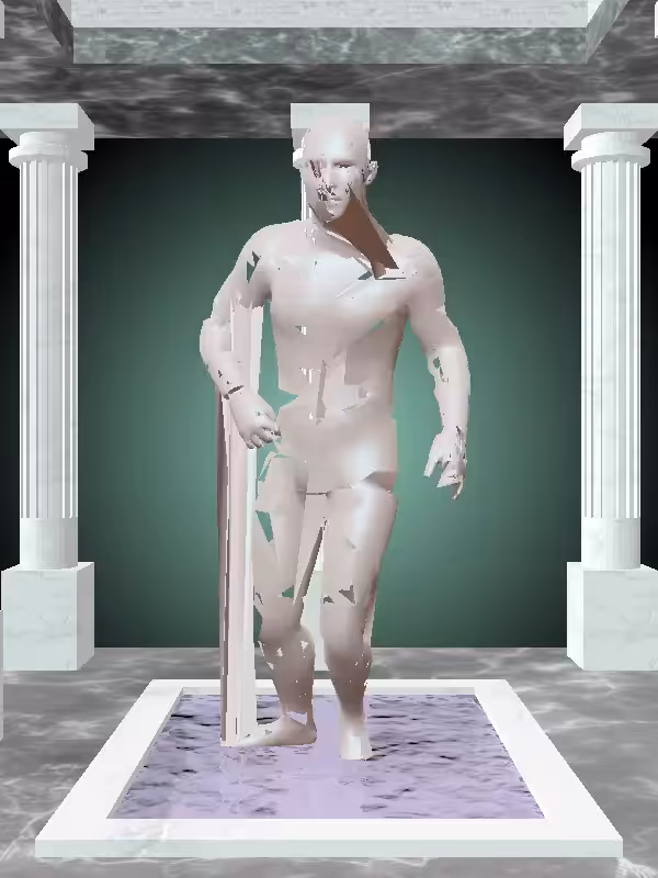 HeavenComputer: The Injured Matte Ivory Man #7514