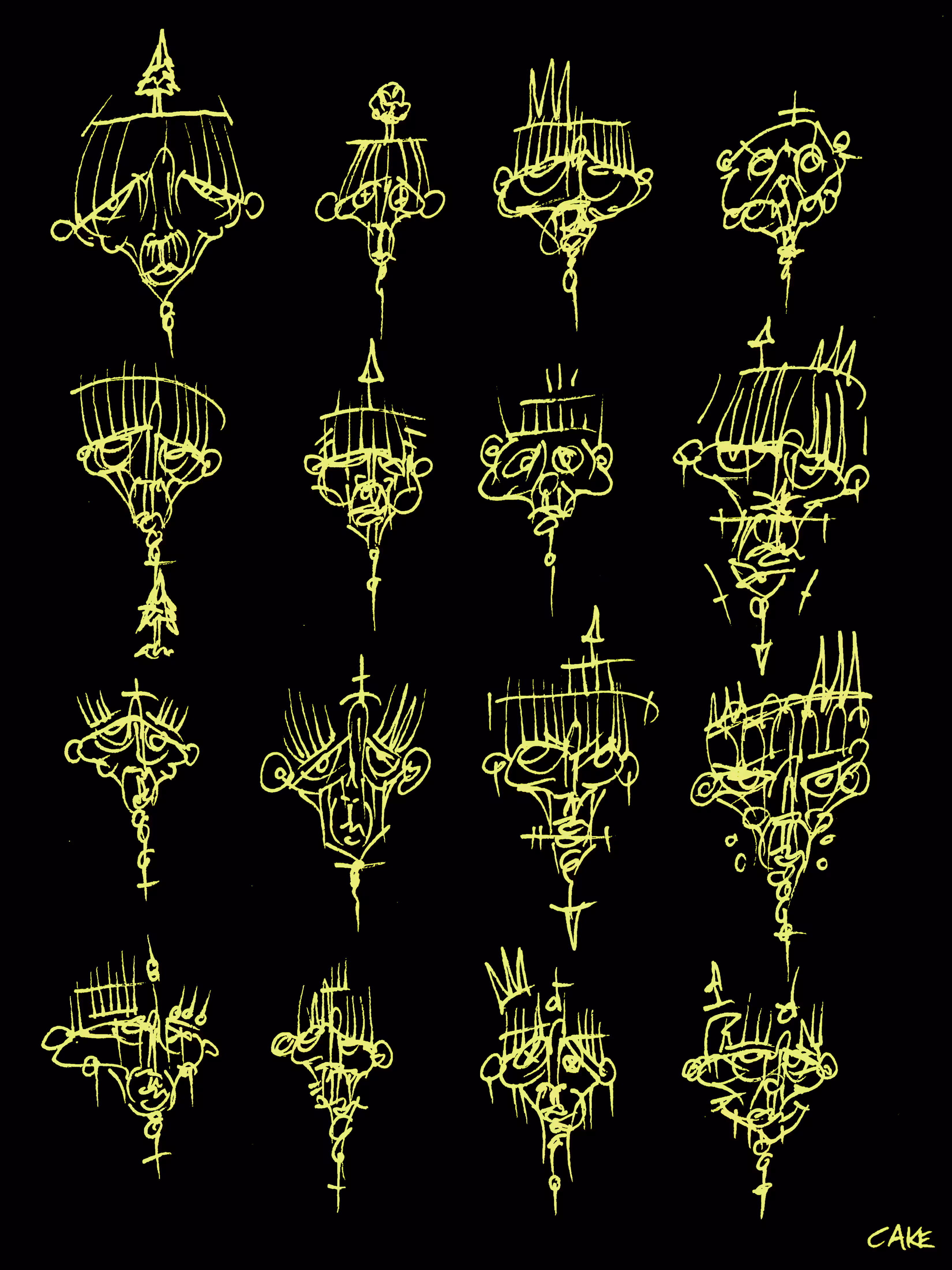 Thoughtless Faces 1-15 (Full Set Collector's Edition Proof Sheet)