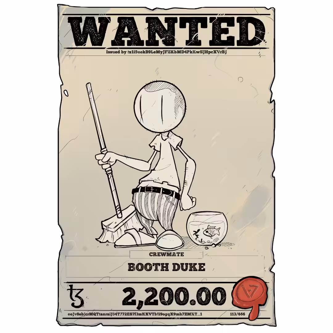 BOOTH DUKE | TEZOS PIRATE 113/666