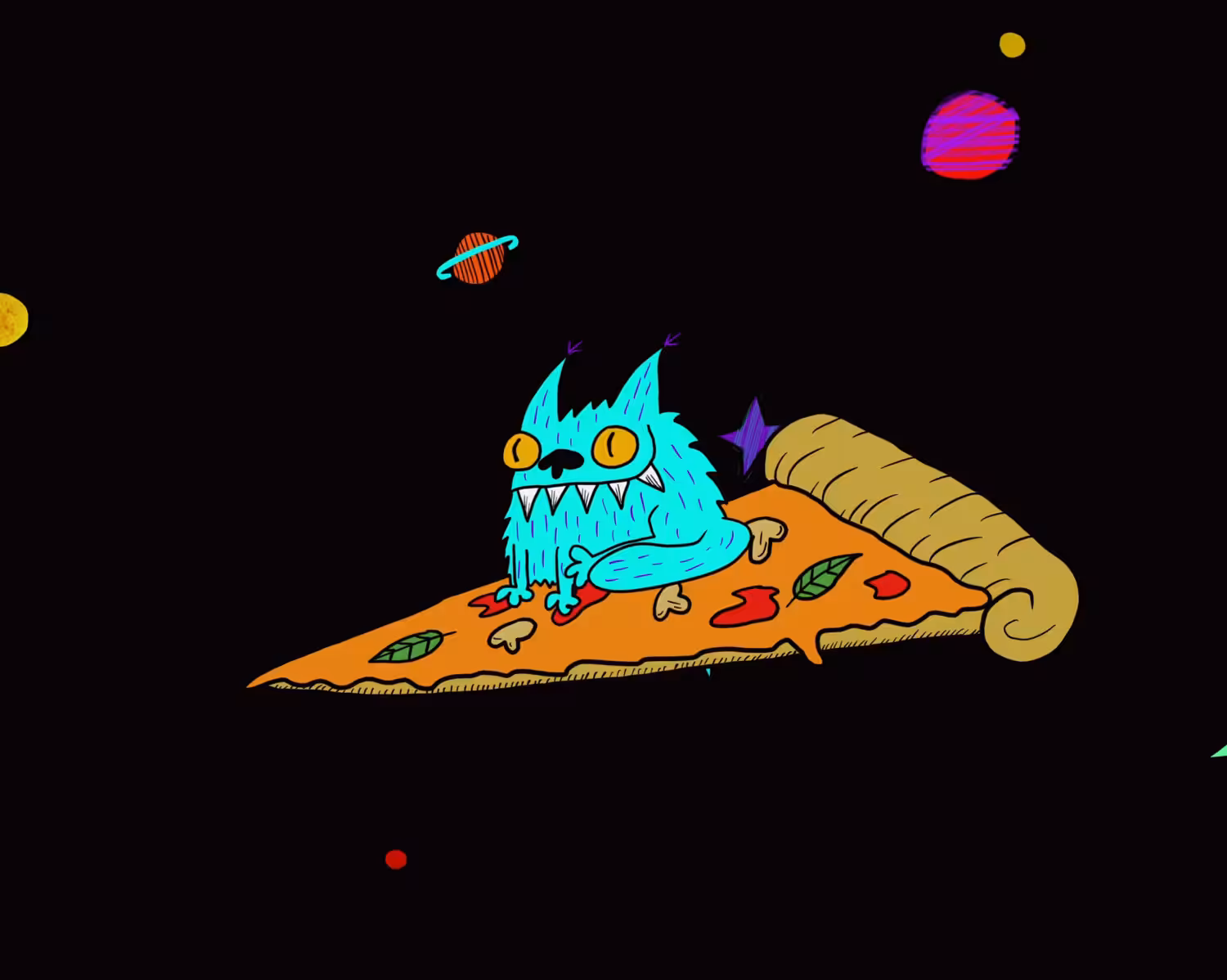 Space Pizza Cat